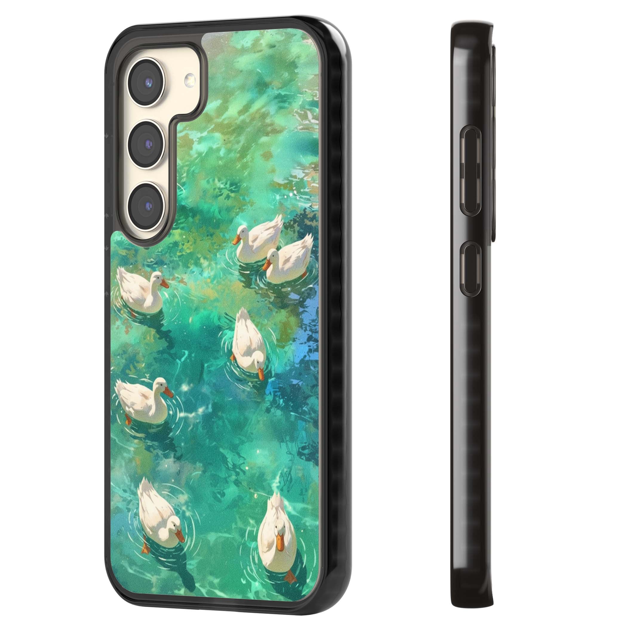 Ducks In The Pond for her iPhone case | Black Impact case for Samsung Galaxy S24, Samsung Galaxy S23, Samsung Galaxy S22
