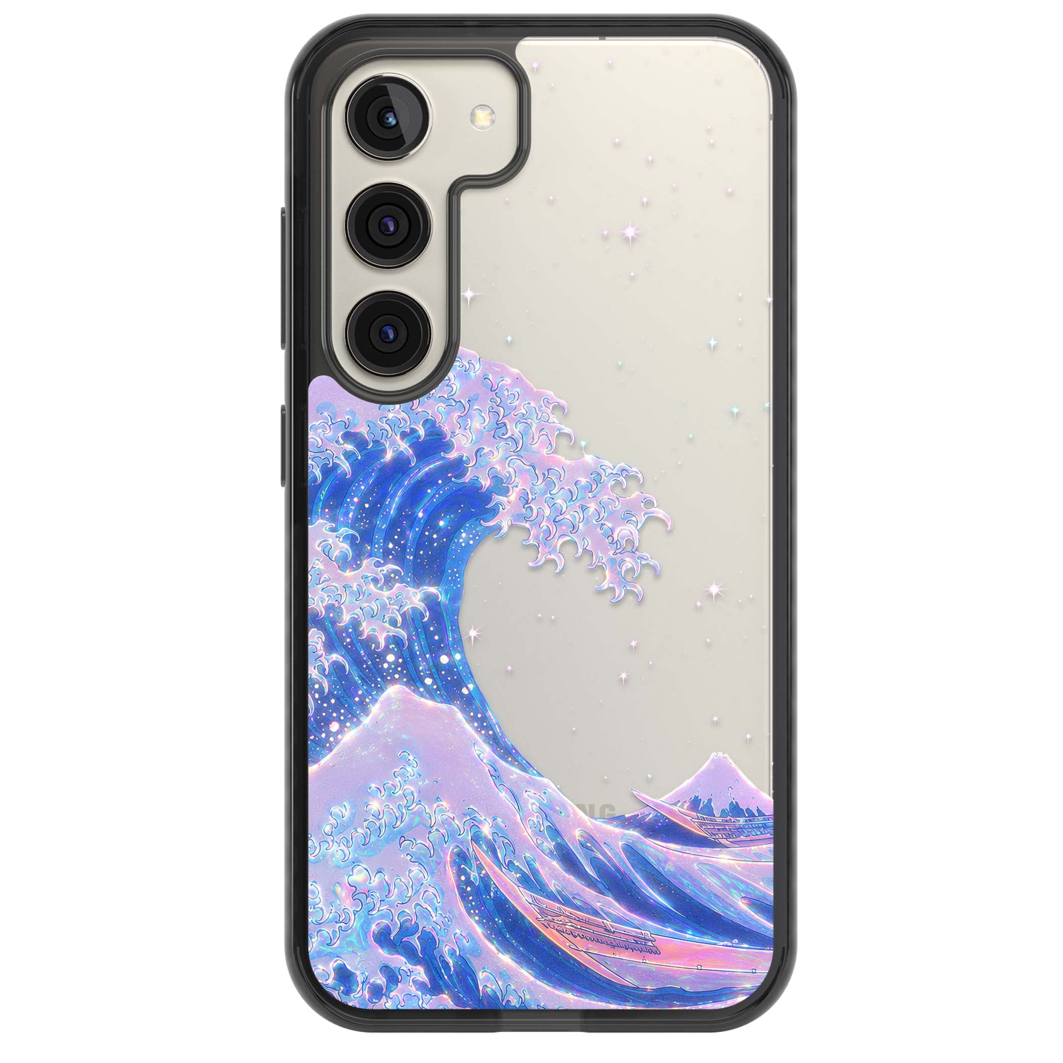 The Great Wave In Opal japanese iPhone case | Black Impact case for Samsung Galaxy S24, Samsung Galaxy S23, Samsung Galaxy S22
