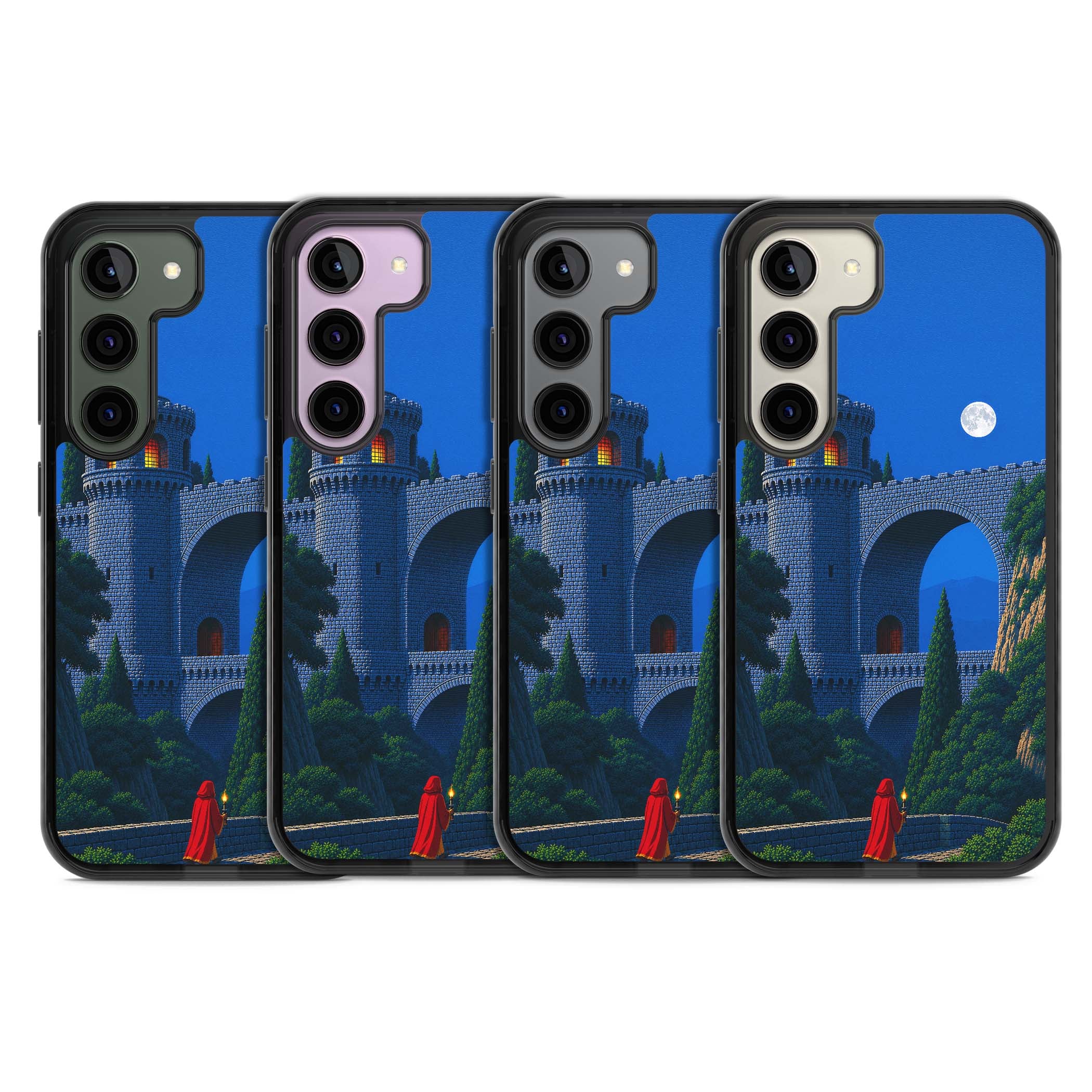 Castle Walls art iPhone case | Black Impact case for Samsung Galaxy S24, Samsung Galaxy S23, Samsung Galaxy S22
