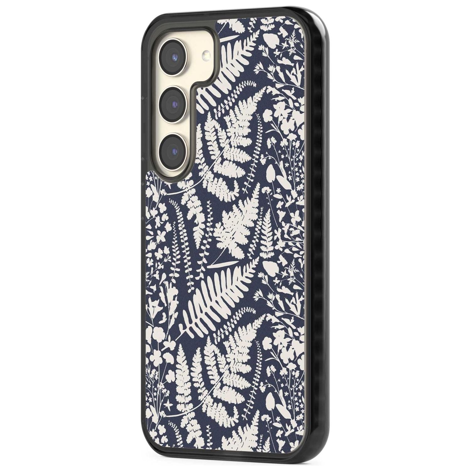 Wildflowers & Ferns On Navy