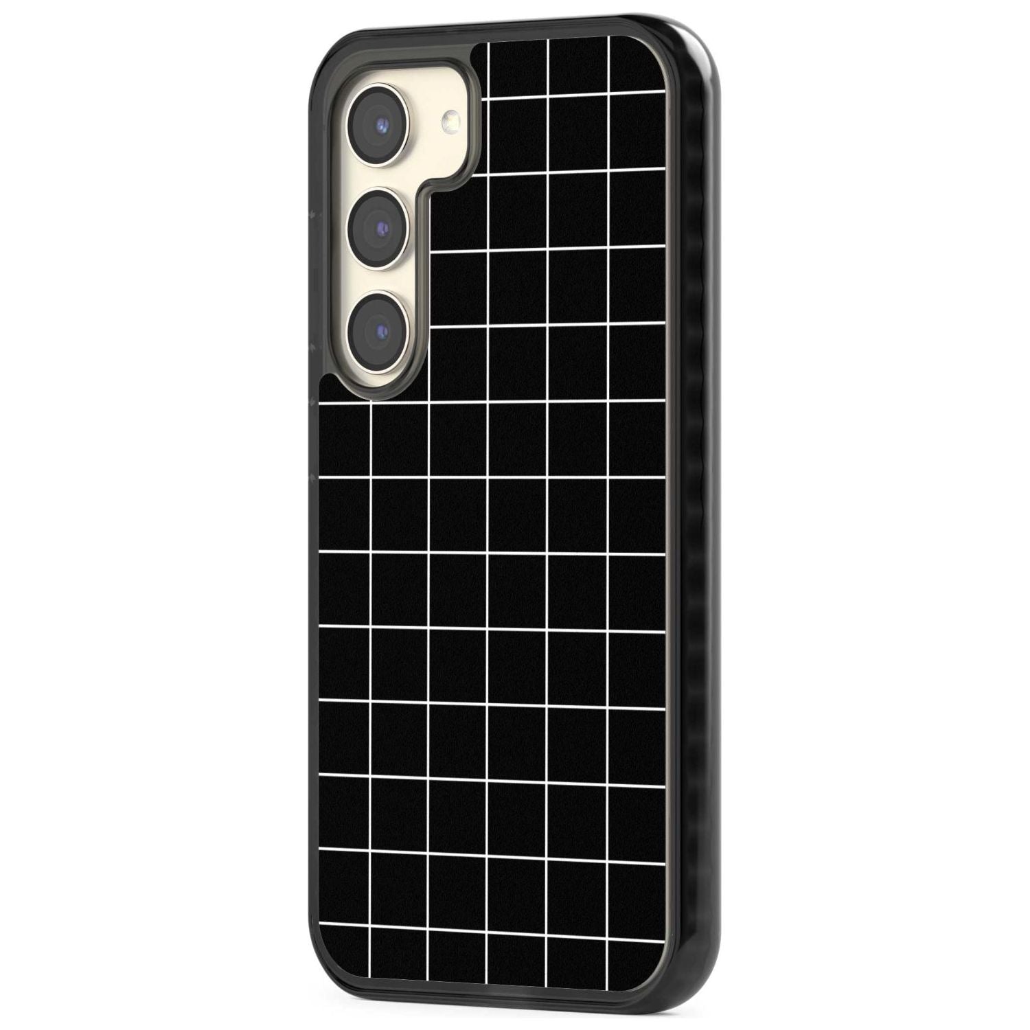 Minimalist Grid Pattern Black