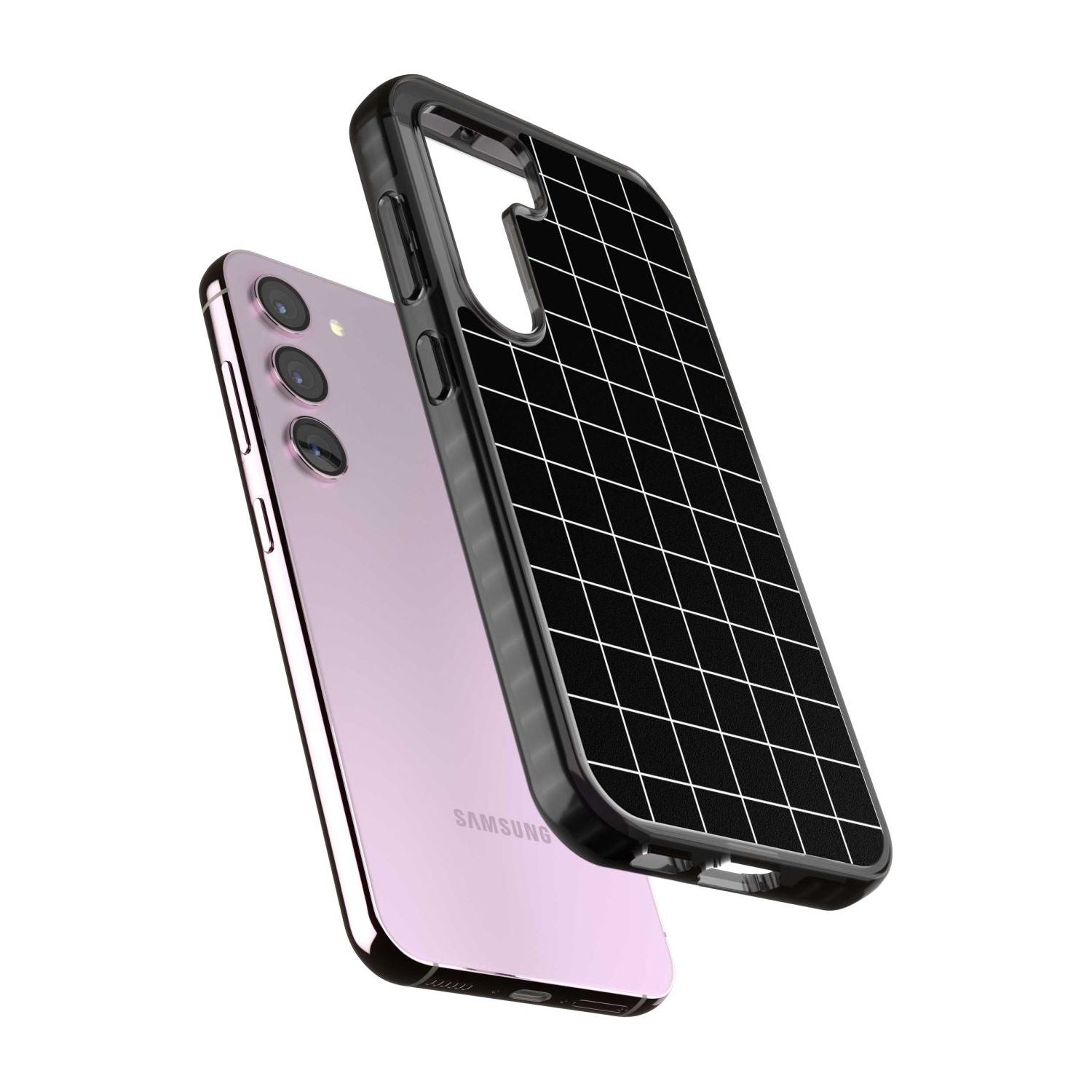 Minimalist Grid Pattern Black