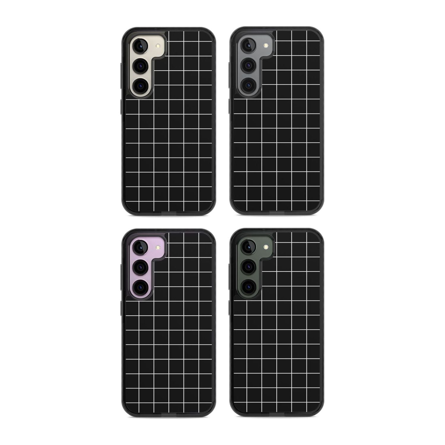Minimalist Grid Pattern Black