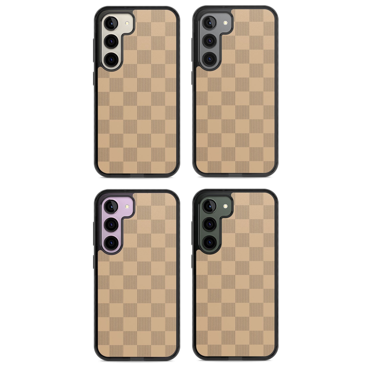 BEIGE CHECKERED Impact Phone Case for Samsung Galaxy S24, Samsung Galaxy S23, Samsung Galaxy S22