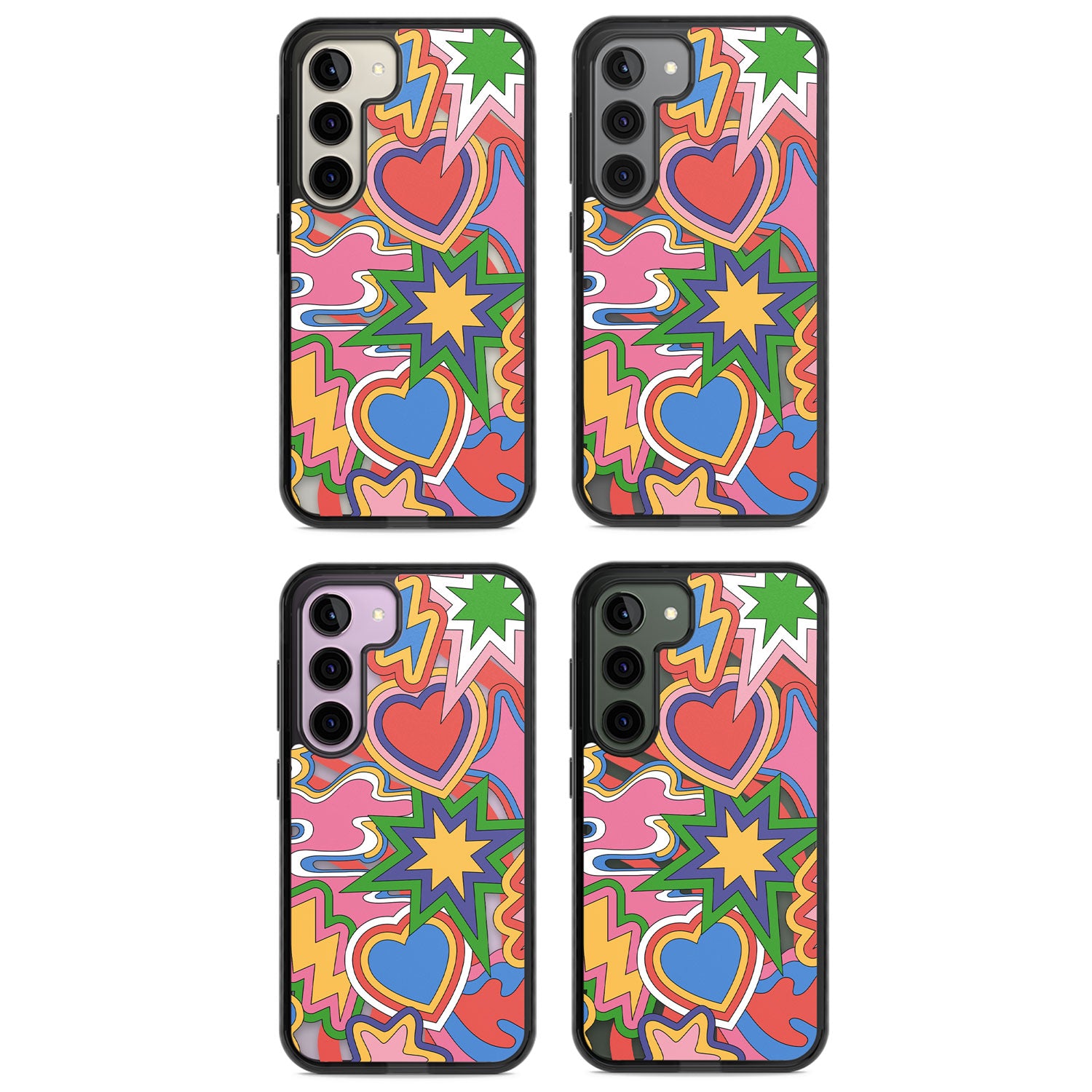 Psychedelic Pop Art Explosion Impact Phone Case for Samsung Galaxy S24, Samsung Galaxy S23, Samsung Galaxy S22