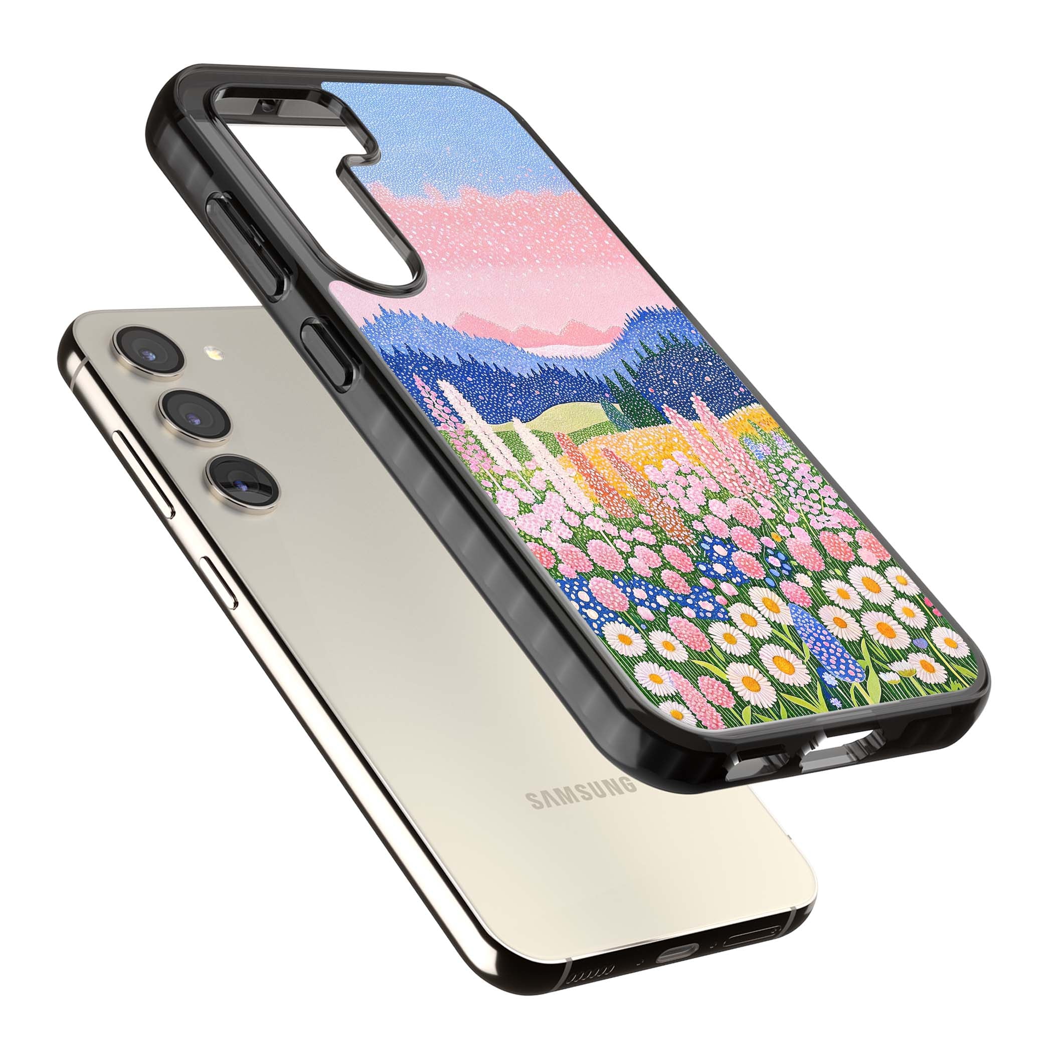 Valley Horizon cottagecore iPhone case | Black Impact case for Samsung Galaxy S24, Samsung Galaxy S23, Samsung Galaxy S22