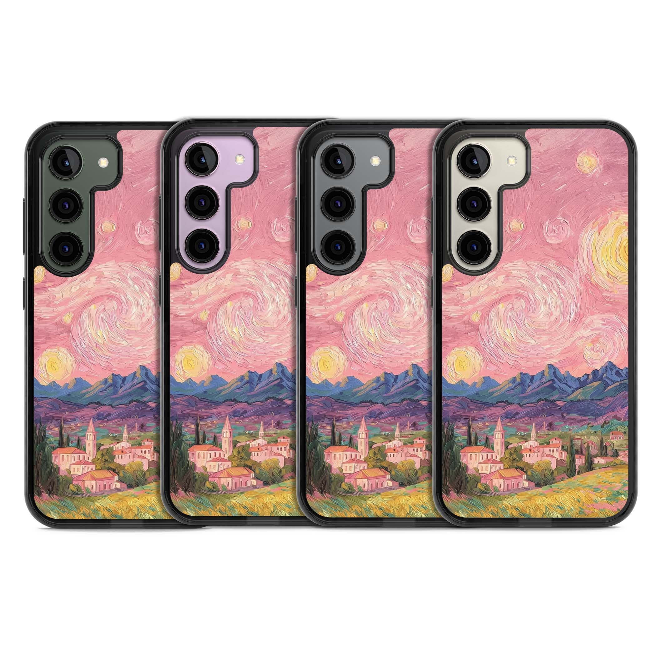 The Starry Sunset for her iPhone case | Black Impact case for Samsung Galaxy S24, Samsung Galaxy S23, Samsung Galaxy S22