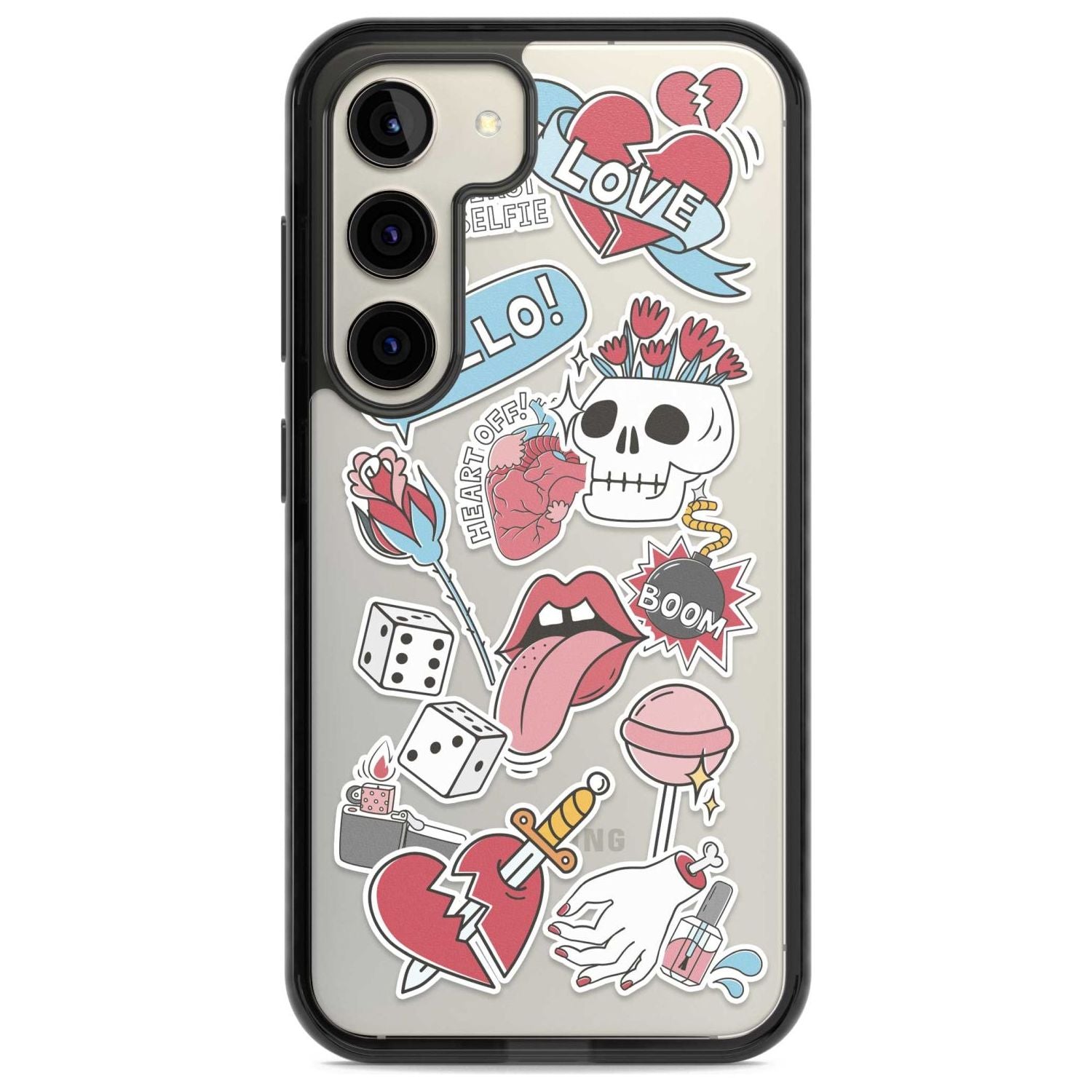 Skull & Flowers Stickers