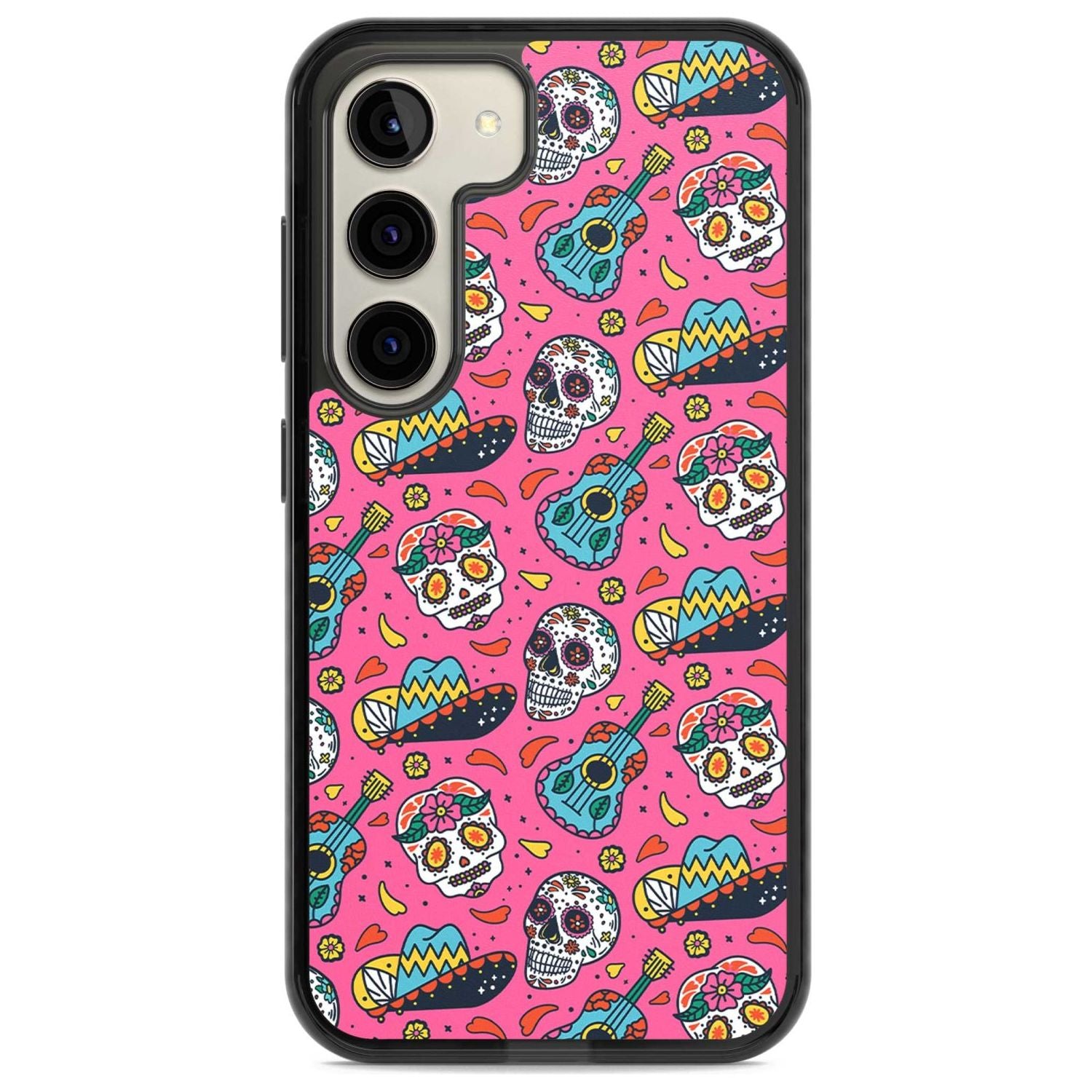 Pink Day Of The Dead Pattern