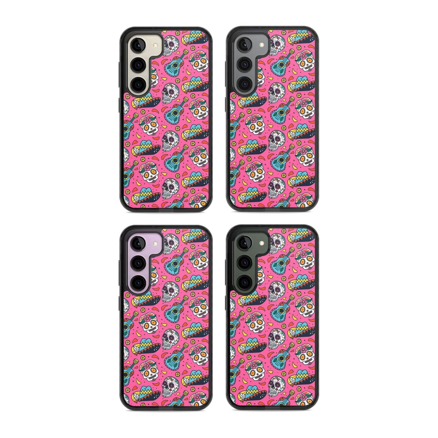 Pink Day Of The Dead Pattern