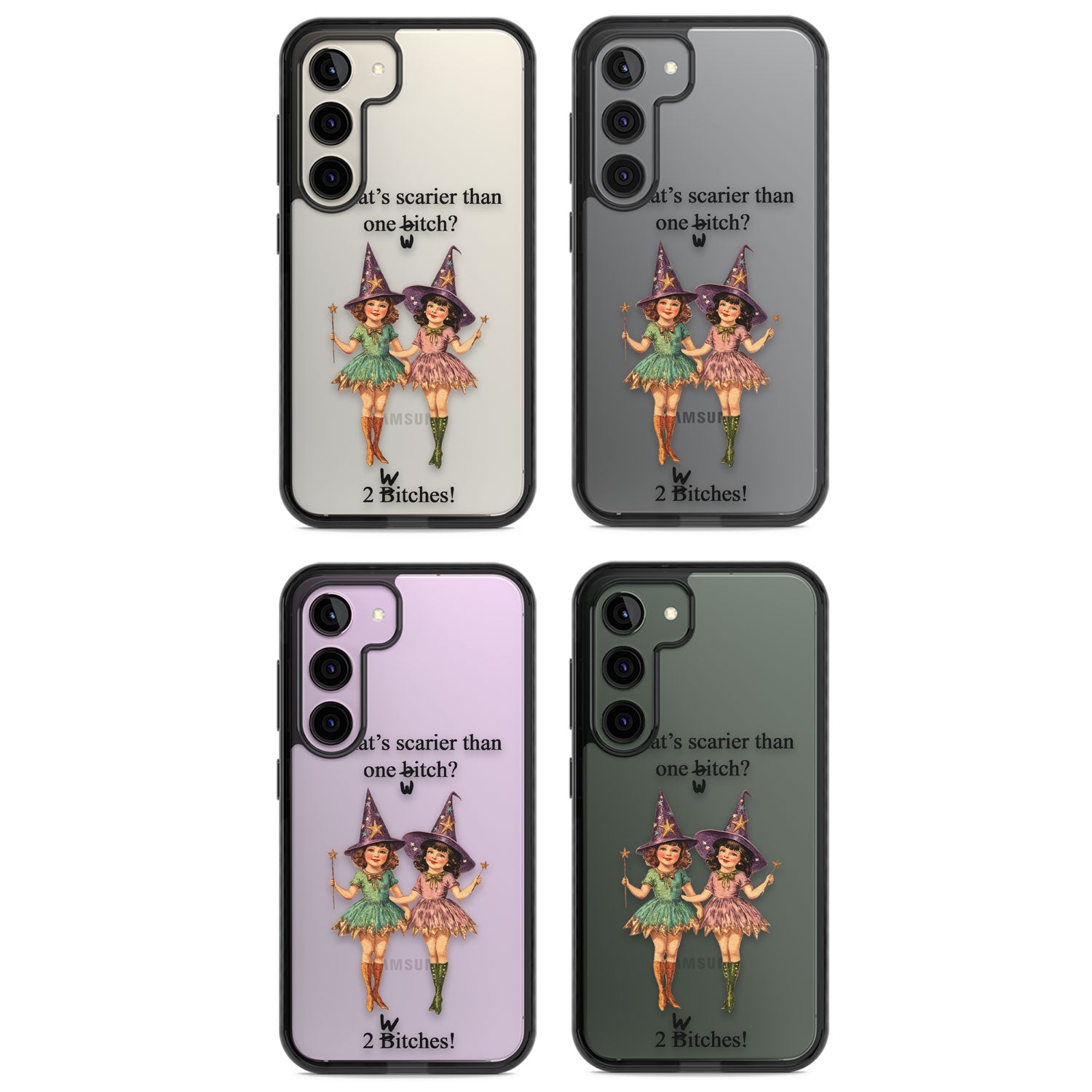 Two Witches Impact Phone Case for Samsung Galaxy S24, Samsung Galaxy S23, Samsung Galaxy S22