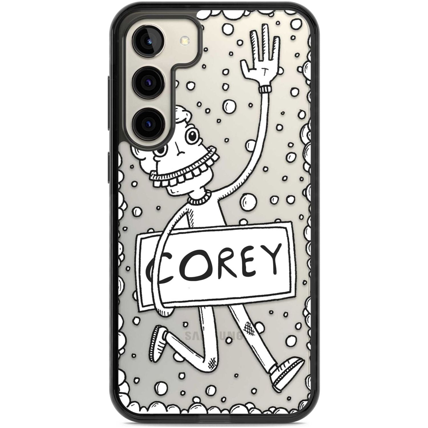 Personalised Banner Boy Custom Phone Case Samsung S22 Plus / Black Impact Case,Samsung S23 Plus / Black Impact Case Blanc Space