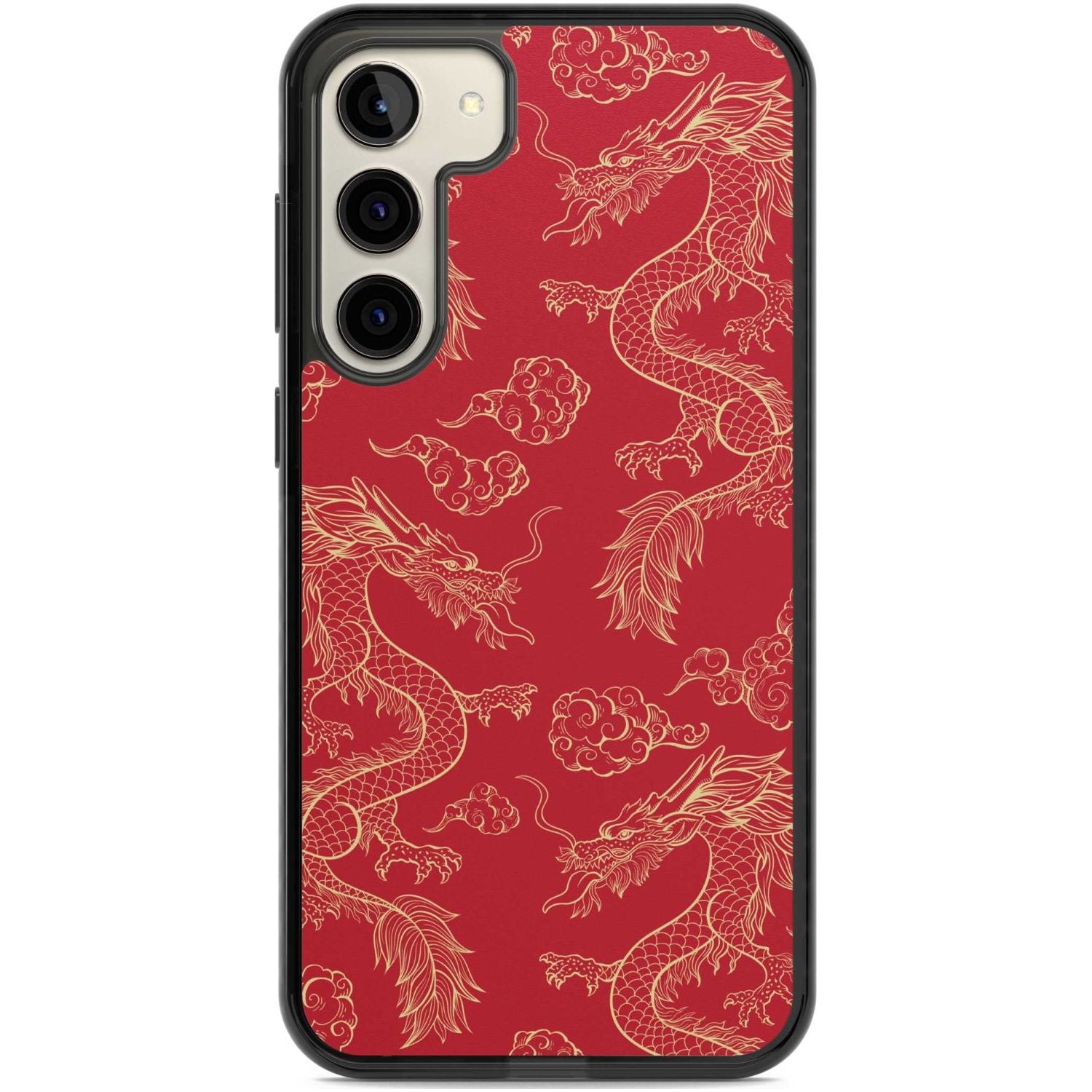 Red And Gold Dragon Pattern