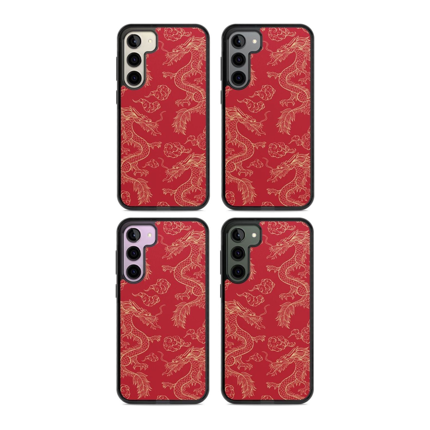 Red And Gold Dragon Pattern