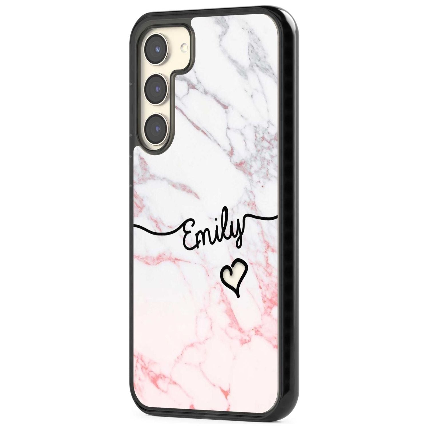 Personalised Pink Fade Marble Heart