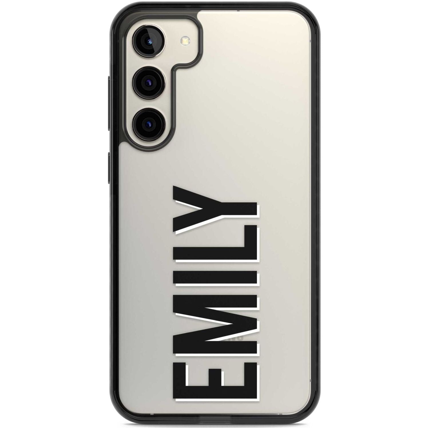 Personalised Clear Text 3A Custom Phone Case Samsung S22 Plus / Black Impact Case,Samsung S23 Plus / Black Impact Case Blanc Space