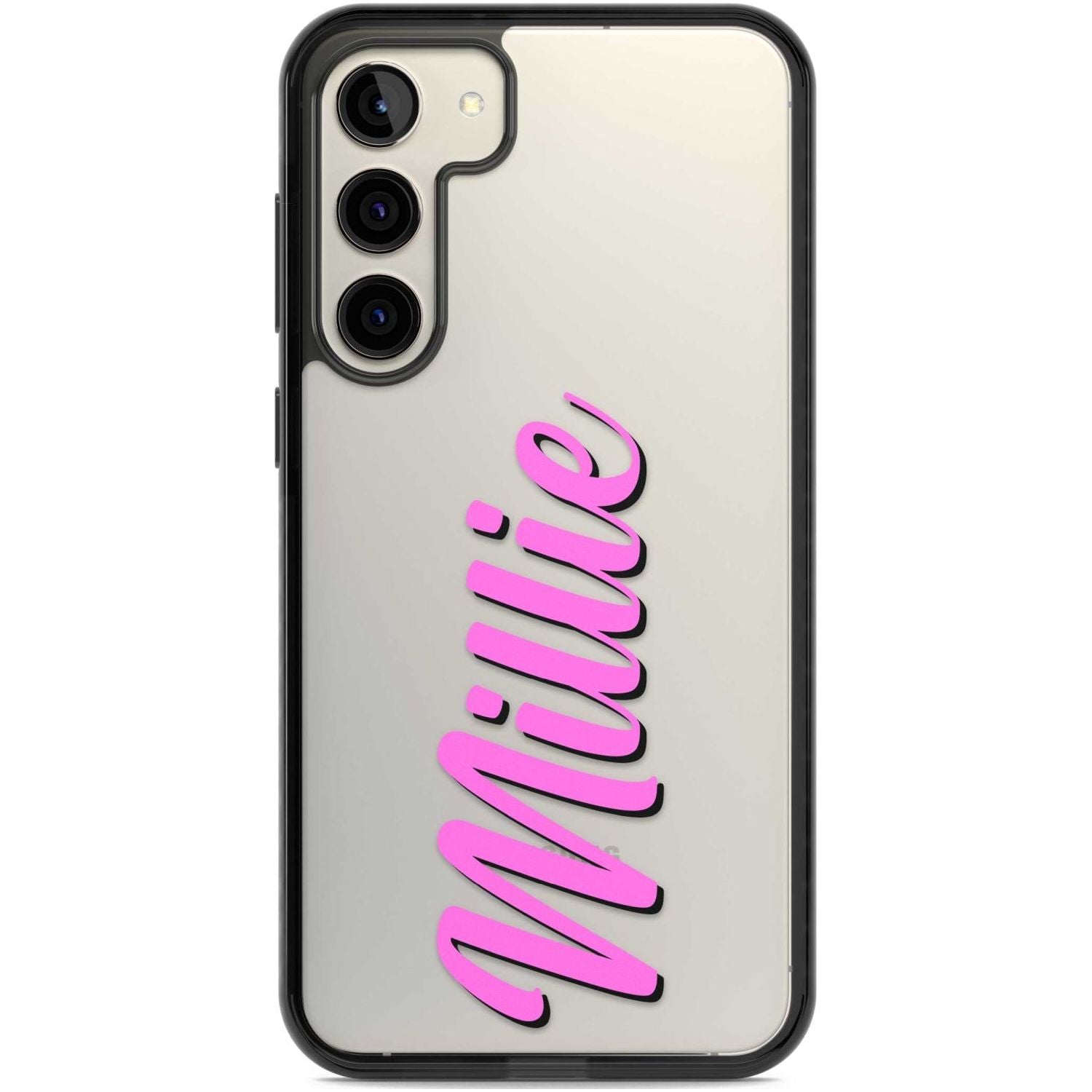 Personalised Clear Text 3C Custom Phone Case Samsung S22 Plus / Black Impact Case,Samsung S23 Plus / Black Impact Case Blanc Space
