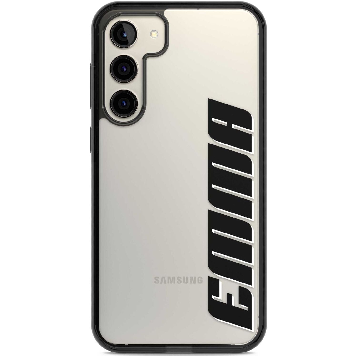 Personalised Clear Text 4A Custom Phone Case Samsung S22 Plus / Black Impact Case,Samsung S23 Plus / Black Impact Case Blanc Space
