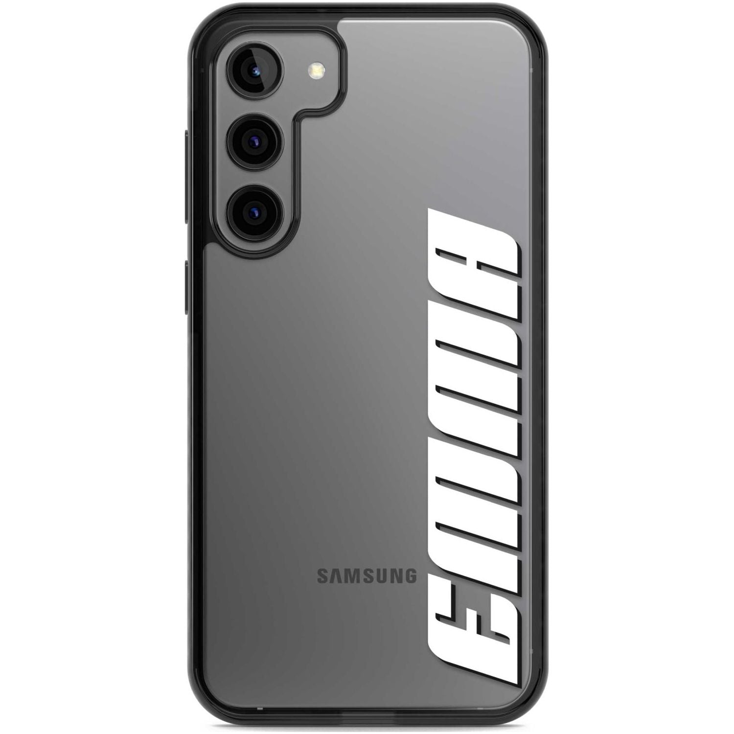 Personalised Clear Text 4B Custom Phone Case Samsung S22 Plus / Black Impact Case,Samsung S23 Plus / Black Impact Case Blanc Space