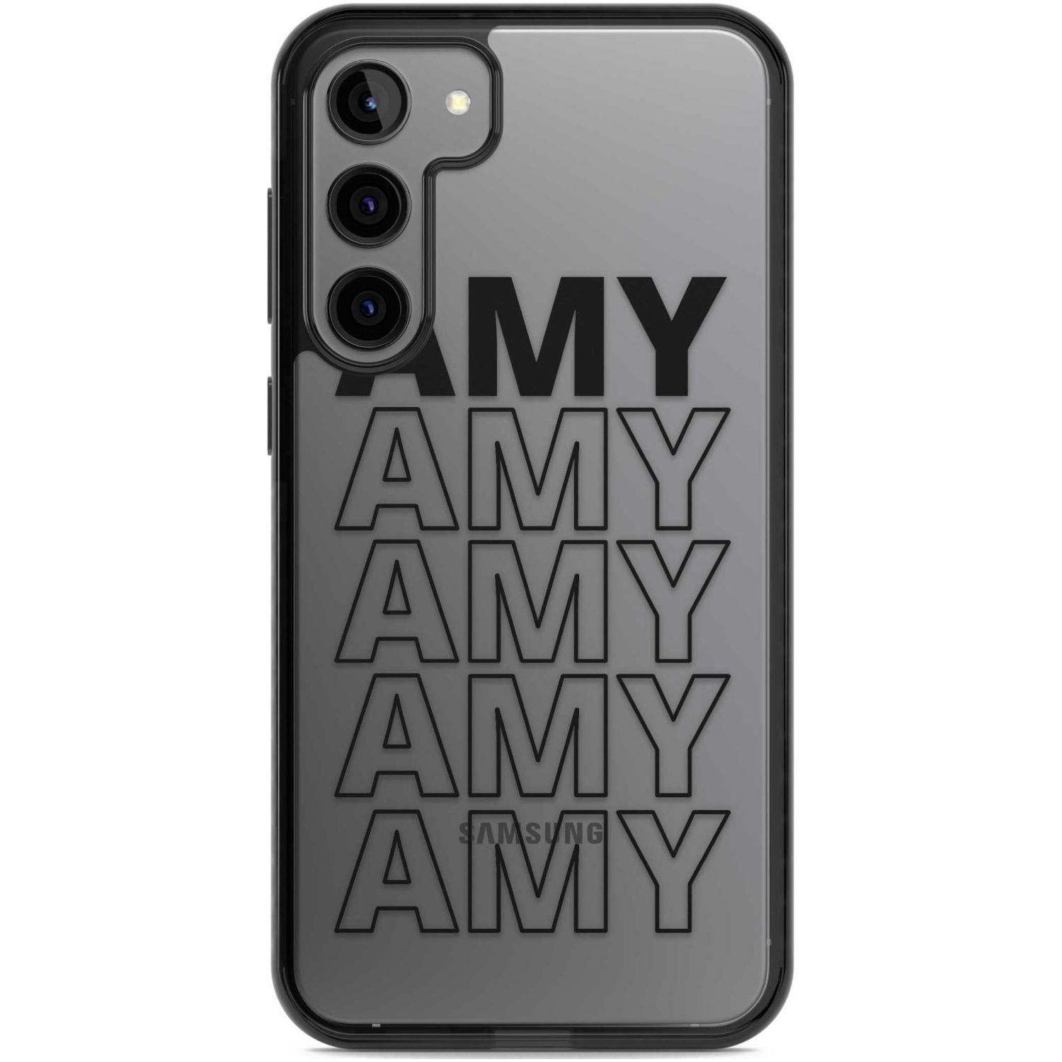 Personalised Clear Text 5A Custom Phone Case Samsung S22 Plus / Black Impact Case,Samsung S23 Plus / Black Impact Case Blanc Space