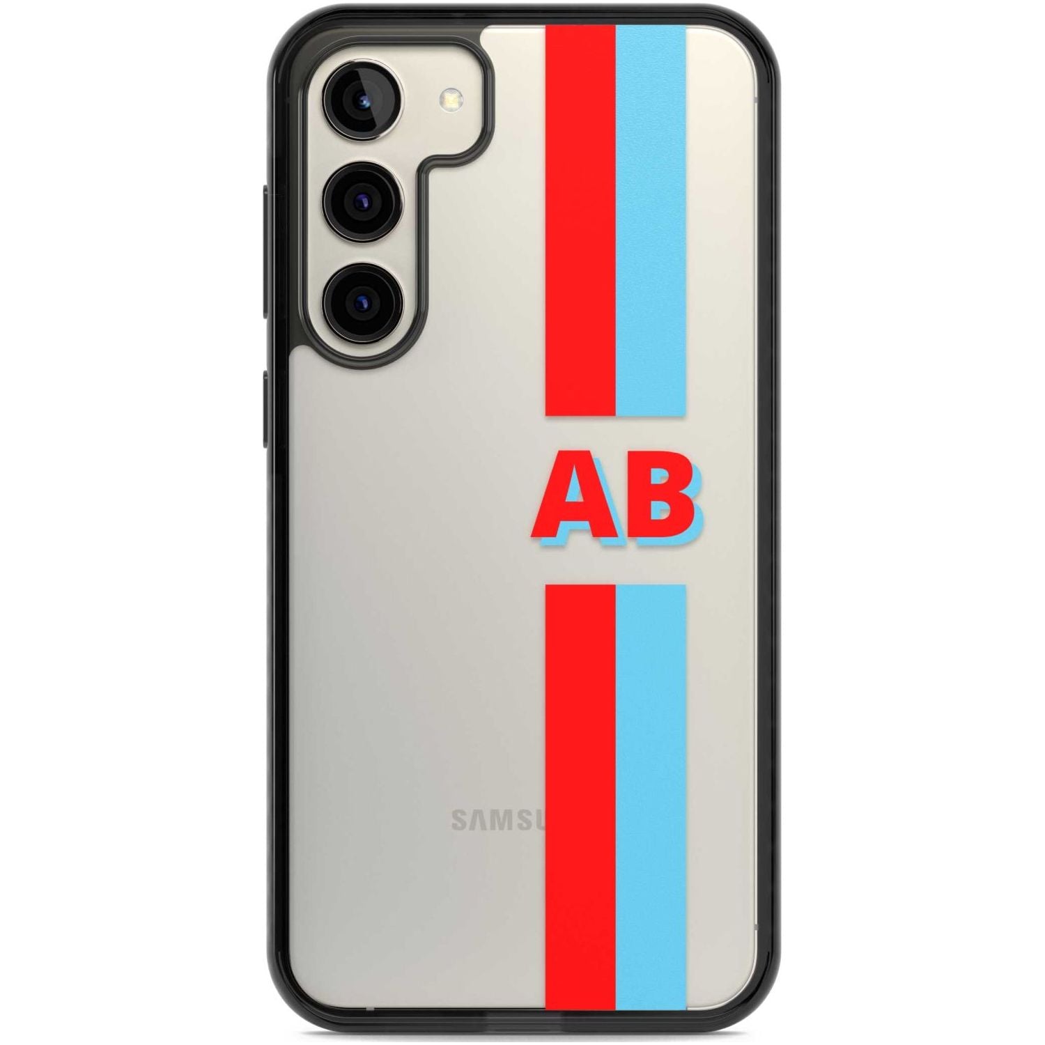 Personalised Clear Text 6B Custom Phone Case Samsung S22 Plus / Black Impact Case,Samsung S23 Plus / Black Impact Case Blanc Space