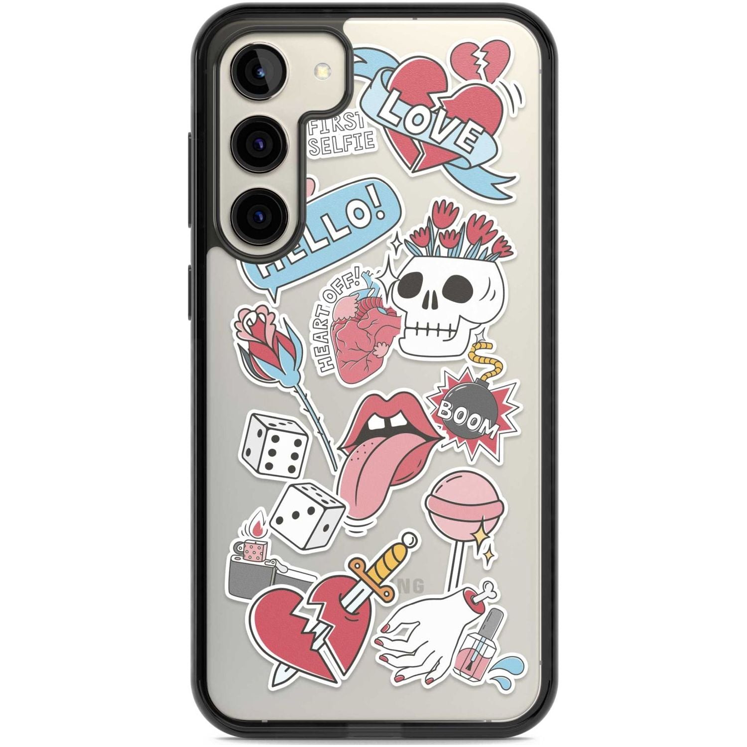 Skull & Flowers Stickers