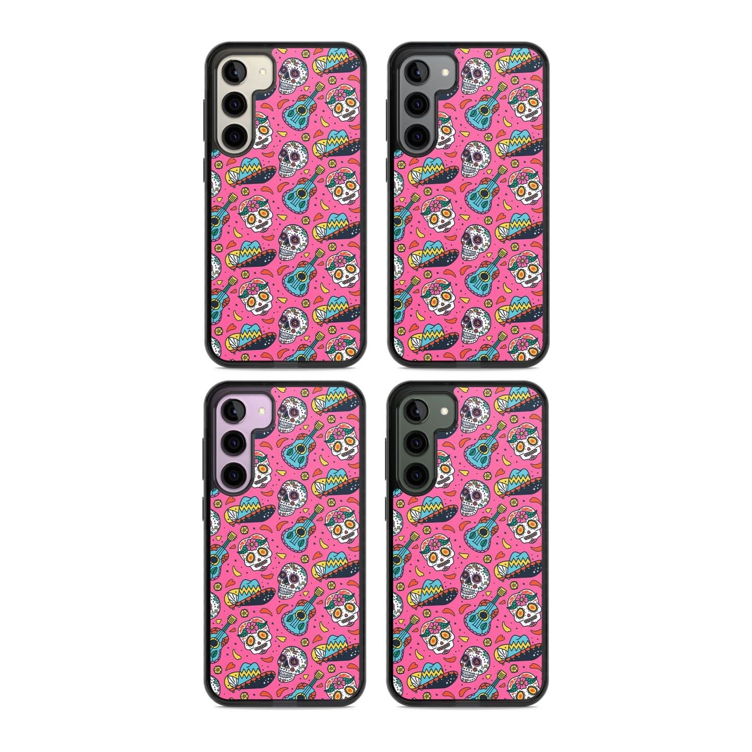 Pink Day Of The Dead Pattern