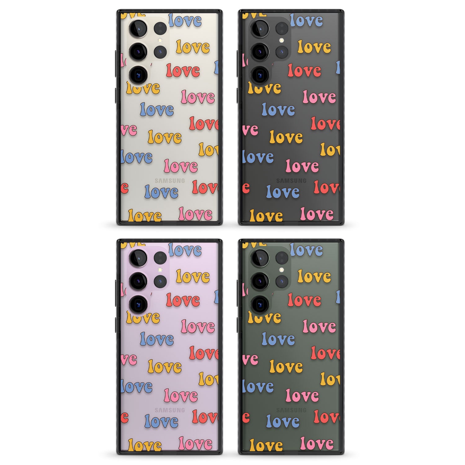 Love Pattern Impact Phone Case for Samsung Galaxy S24 Ultra , Samsung Galaxy S23 Ultra, Samsung Galaxy S22 Ultra