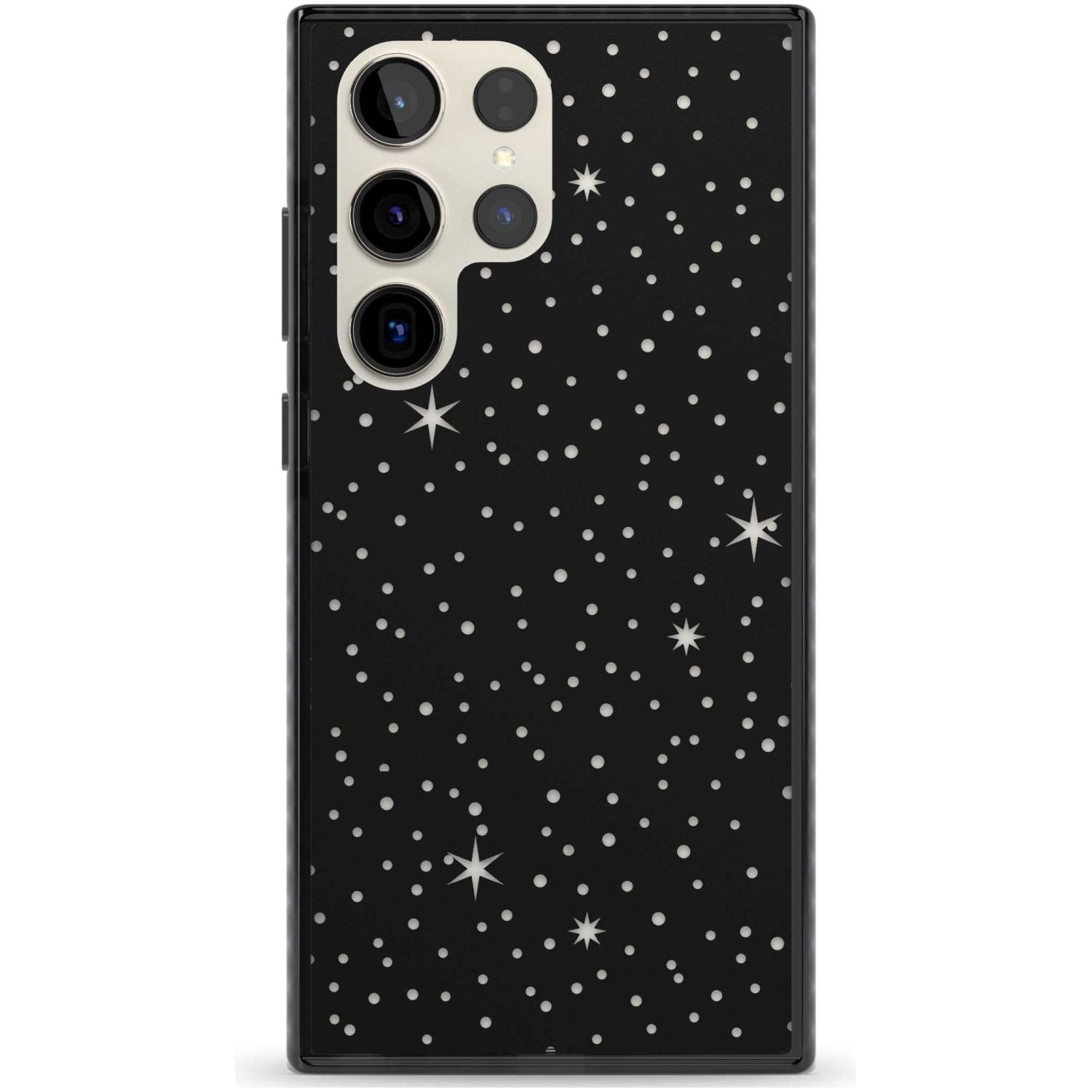 Celestial Cut-Out Stars Phone Case Samsung S22 Ultra / Black Impact Case,Samsung S23 Ultra / Black Impact Case Blanc Space
