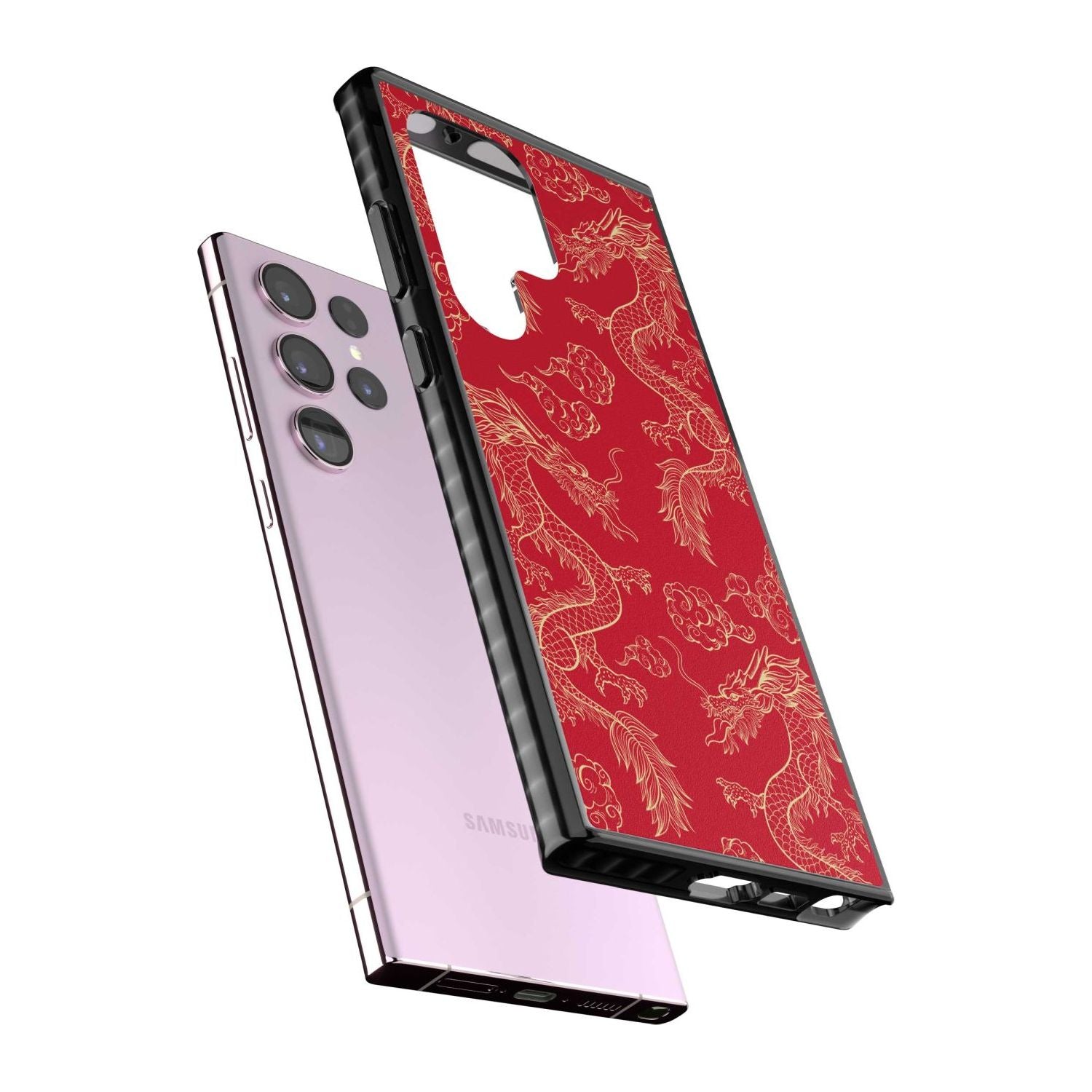 Red And Gold Dragon Pattern