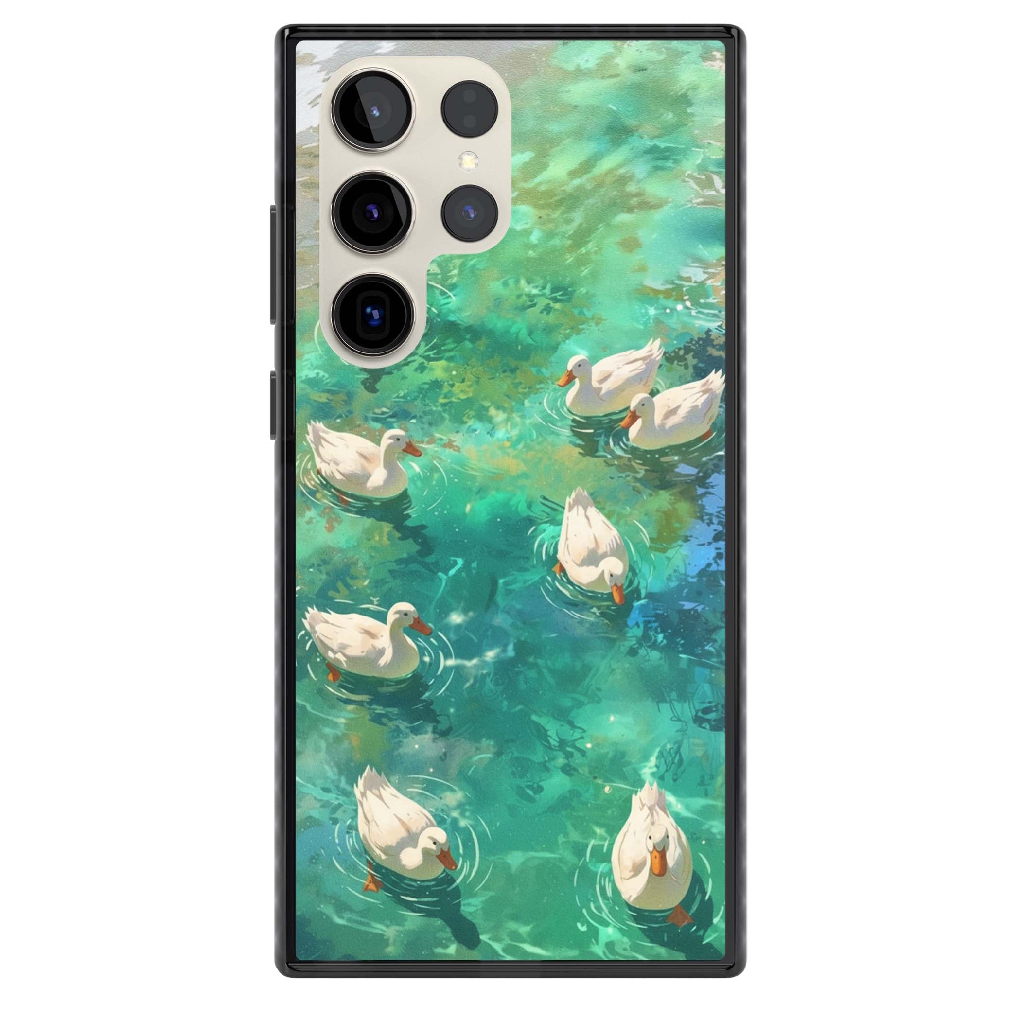 Ducks In The Pond for her iPhone case | Black Impact case for Samsung Galaxy S24 Ultra, Samsung Galaxy S23 Ultra, Samsung Galaxy S22 Ultra