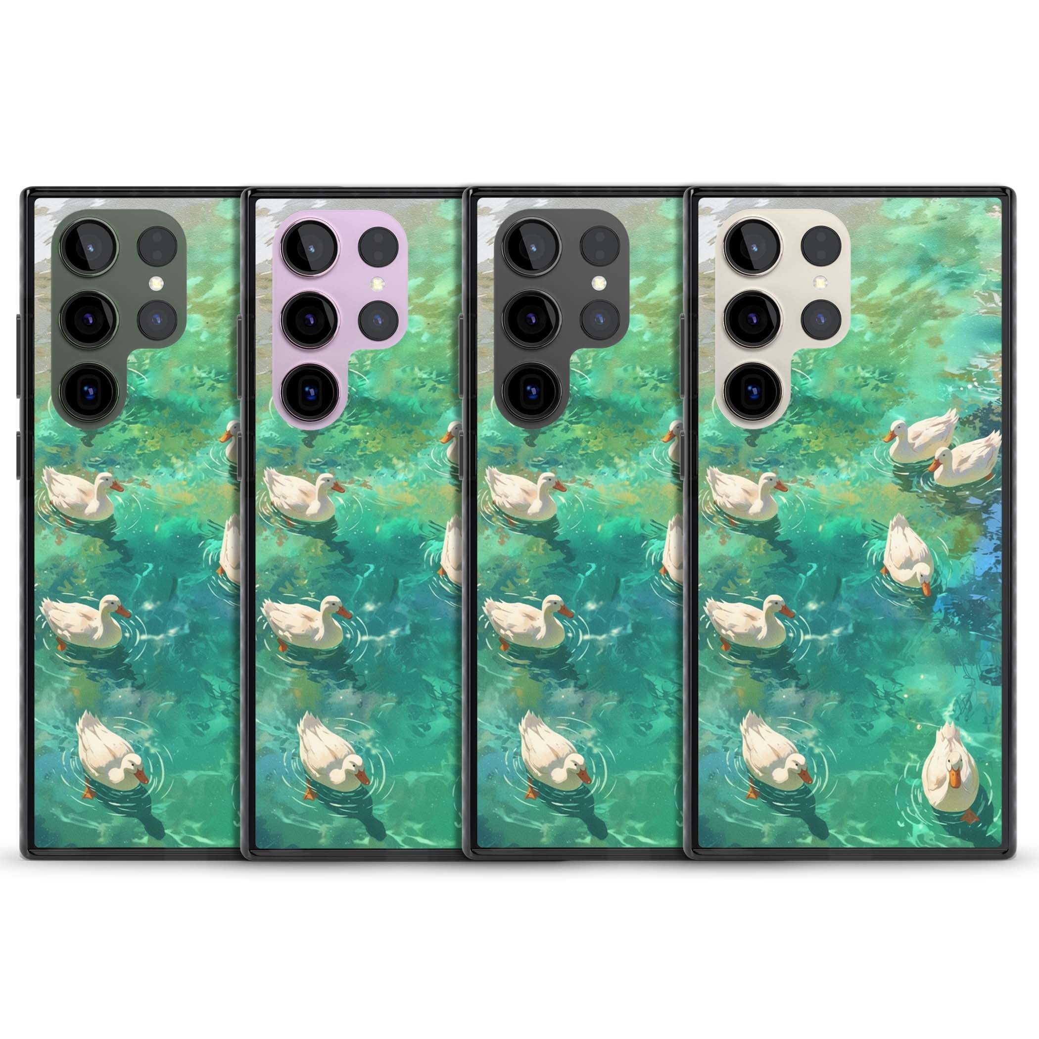 Ducks In The Pond for her iPhone case | Black Impact case for Samsung Galaxy S24 Ultra, Samsung Galaxy S23 Ultra, Samsung Galaxy S22 Ultra