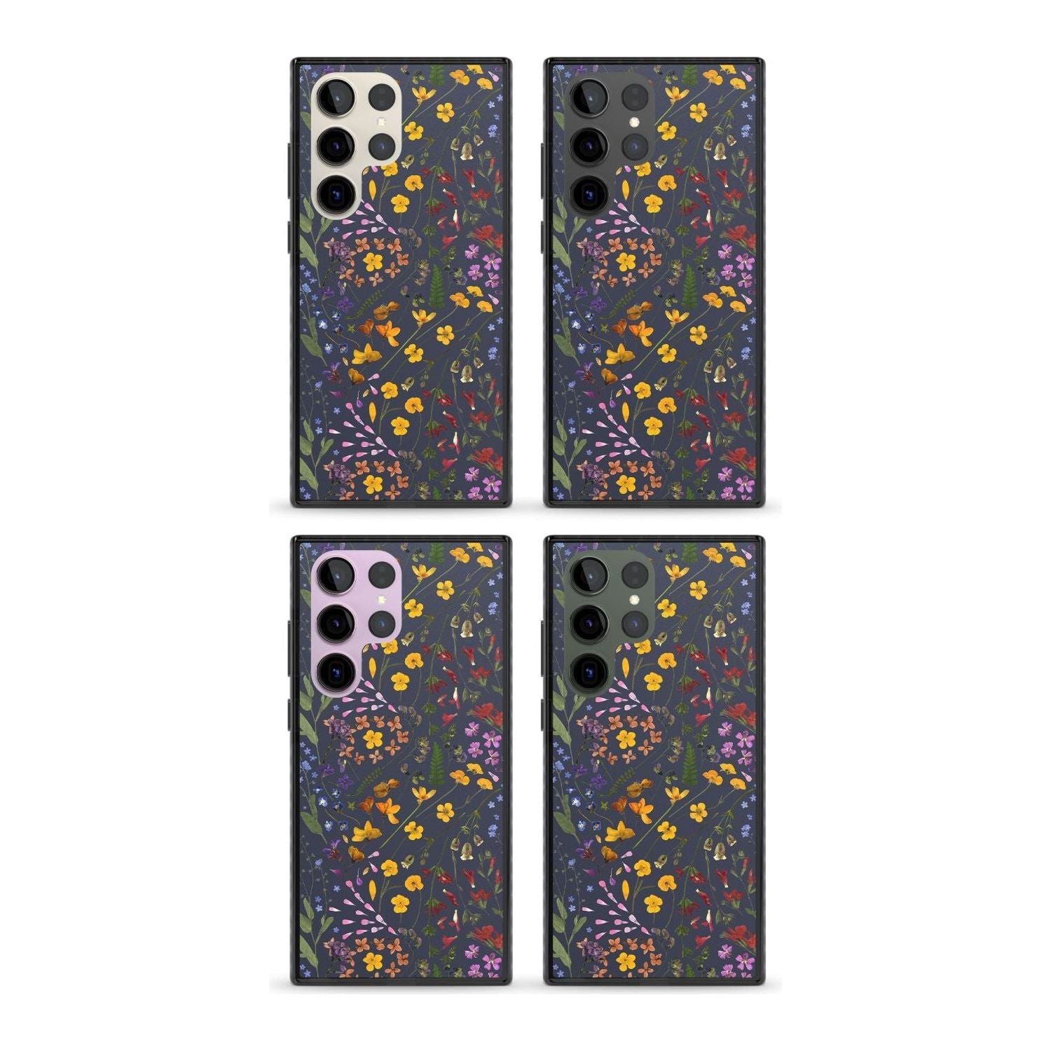 Wildflower Leaves Cluster Navy