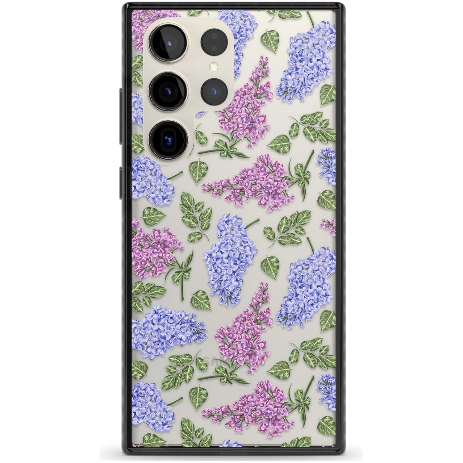 Purple Blossoms Transparent Floral