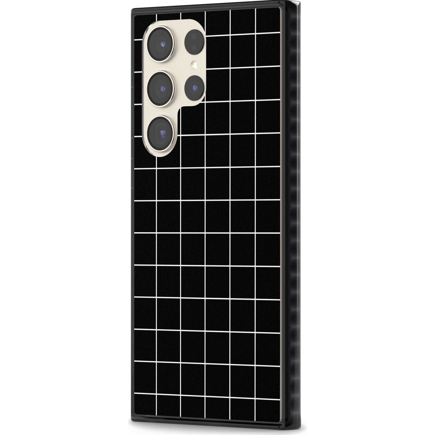 Minimalist Grid Pattern Black