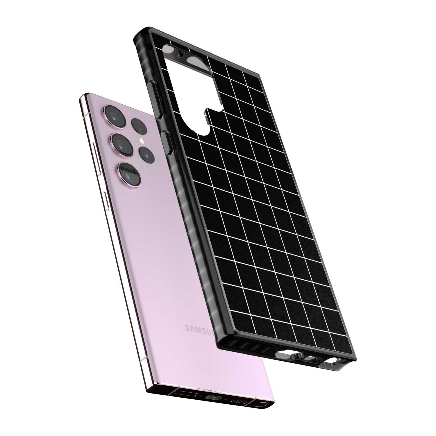 Minimalist Grid Pattern Black