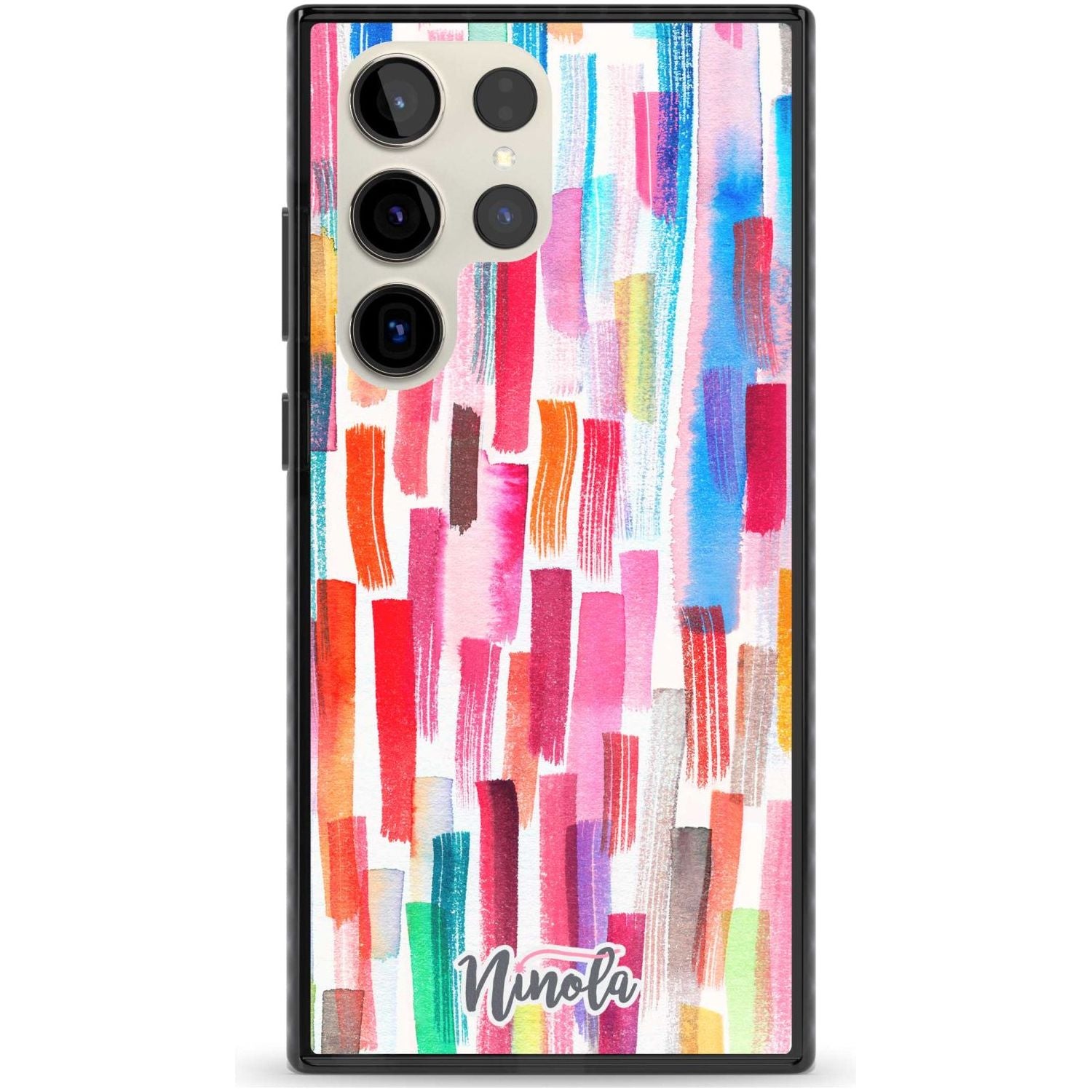 Colorful Brushstrokes Phone Case Samsung S22 Ultra / Black Impact Case,Samsung S23 Ultra / Black Impact Case Blanc Space