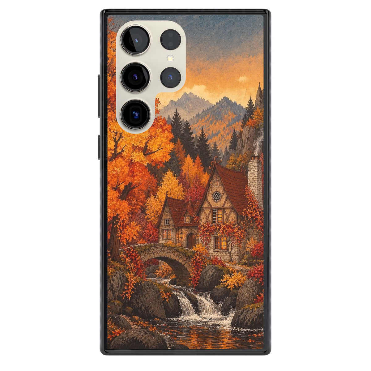 Auburn Cottage iPhone case | Black Impact case for Samsung Galaxy S24 Ultra, Samsung Galaxy S23 Ultra, Samsung Galaxy S22 Ultra