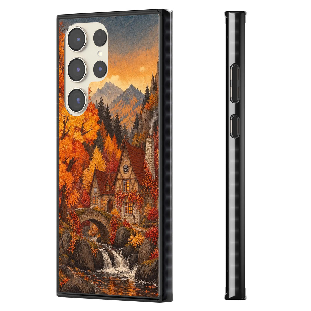 Auburn Cottage iPhone case | Black Impact case for Samsung Galaxy S24 Ultra, Samsung Galaxy S23 Ultra, Samsung Galaxy S22 Ultra