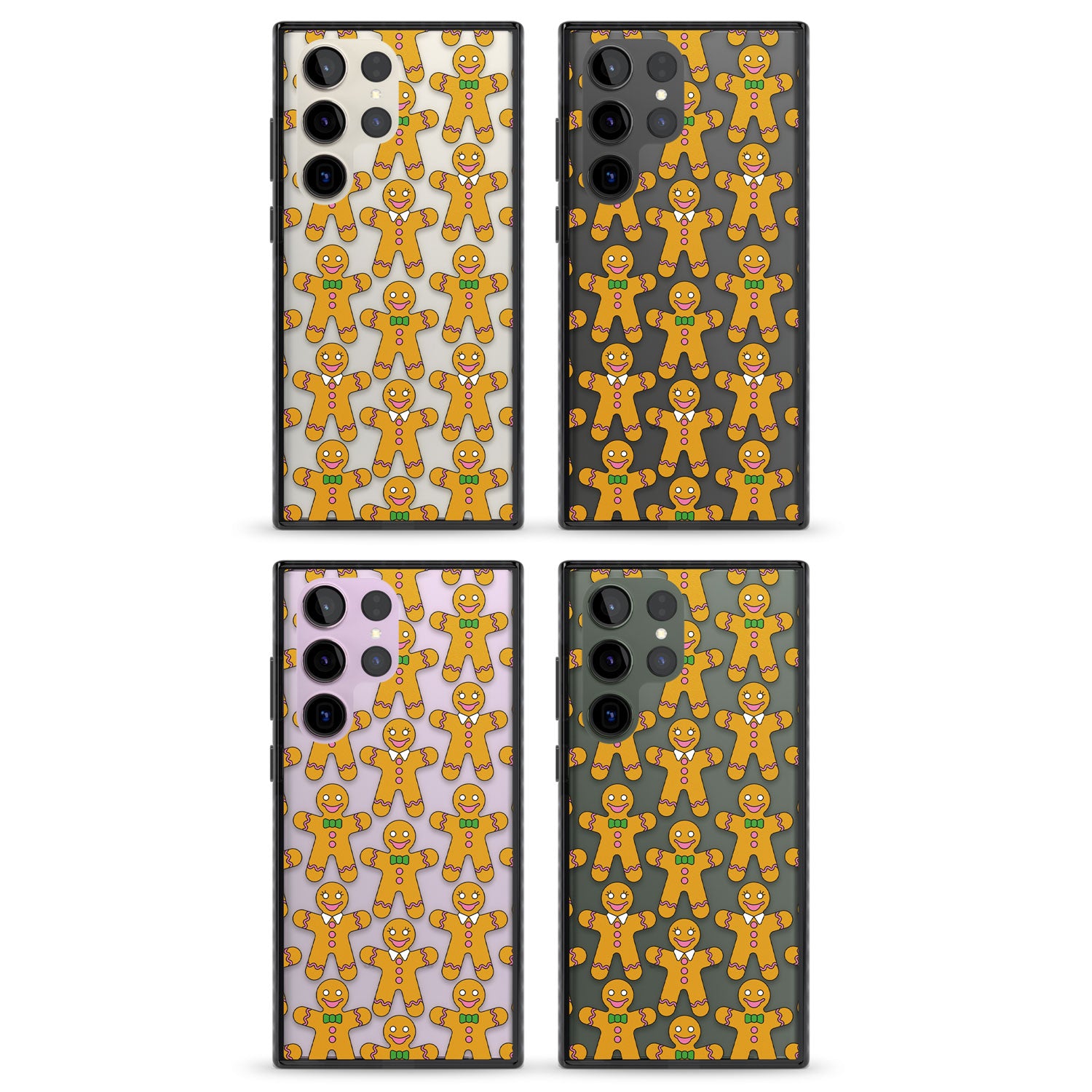 Gingerbread Cookie Pattern Impact Phone Case for Samsung Galaxy S24 Ultra , Samsung Galaxy S23 Ultra, Samsung Galaxy S22 Ultra