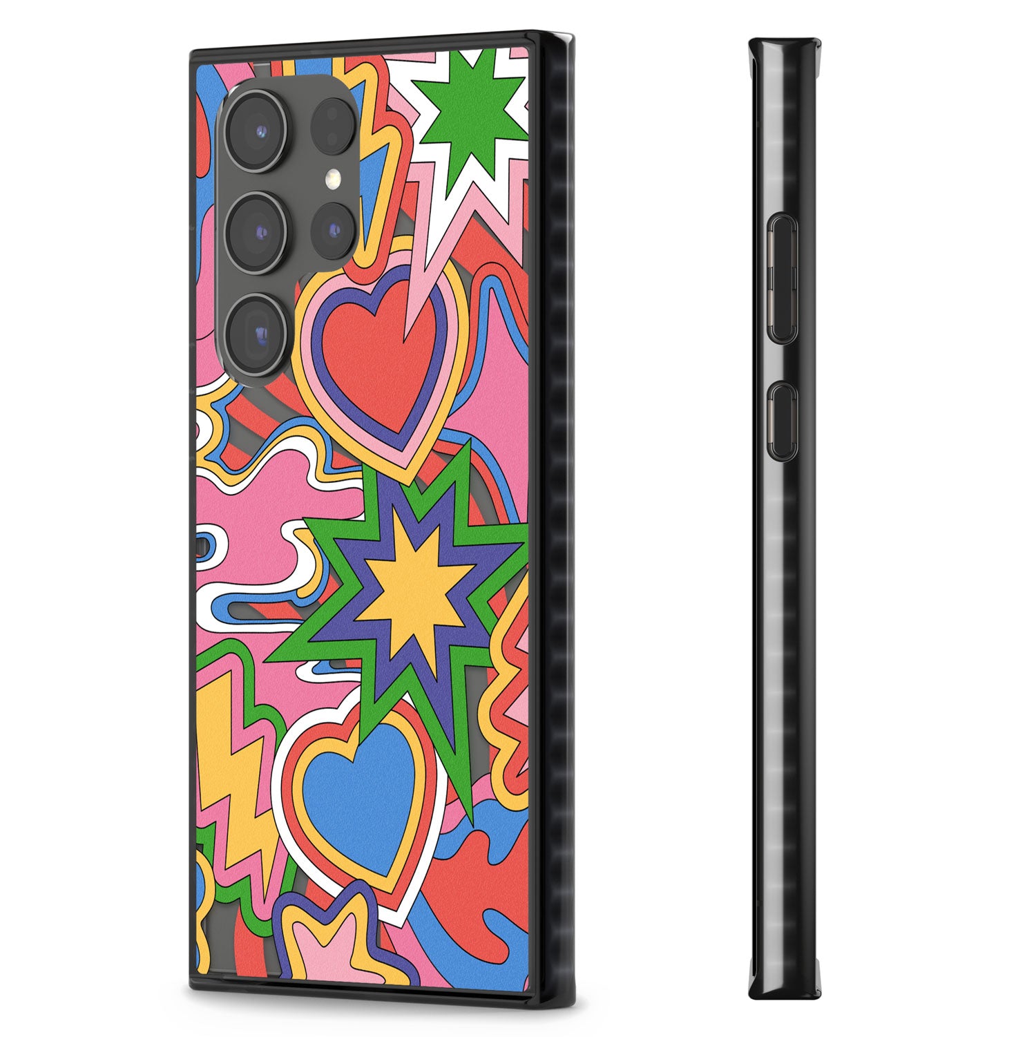 Psychedelic Pop Art Explosion Impact Phone Case for Samsung Galaxy S24 Ultra , Samsung Galaxy S23 Ultra, Samsung Galaxy S22 Ultra