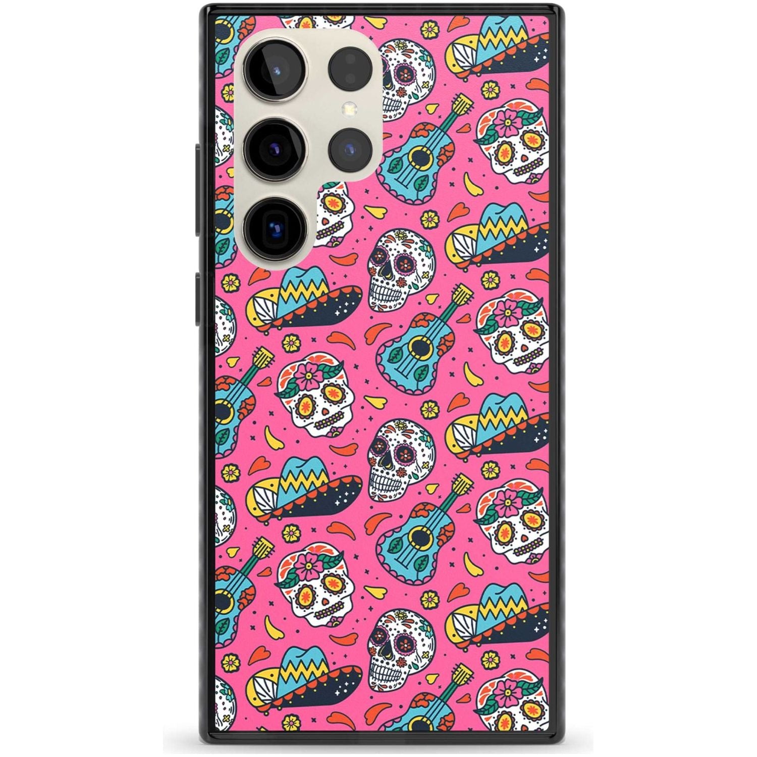 Pink Day Of The Dead Pattern