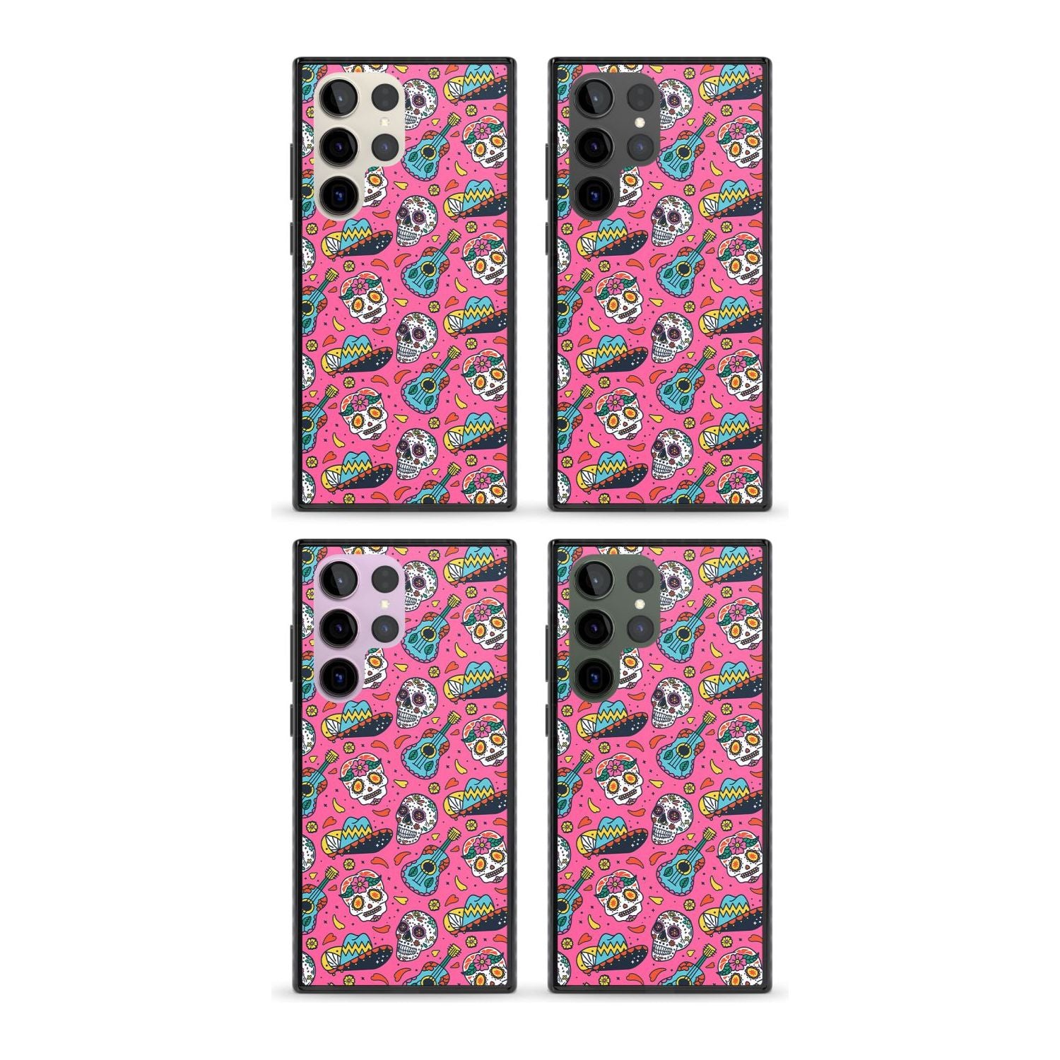 Pink Day Of The Dead Pattern