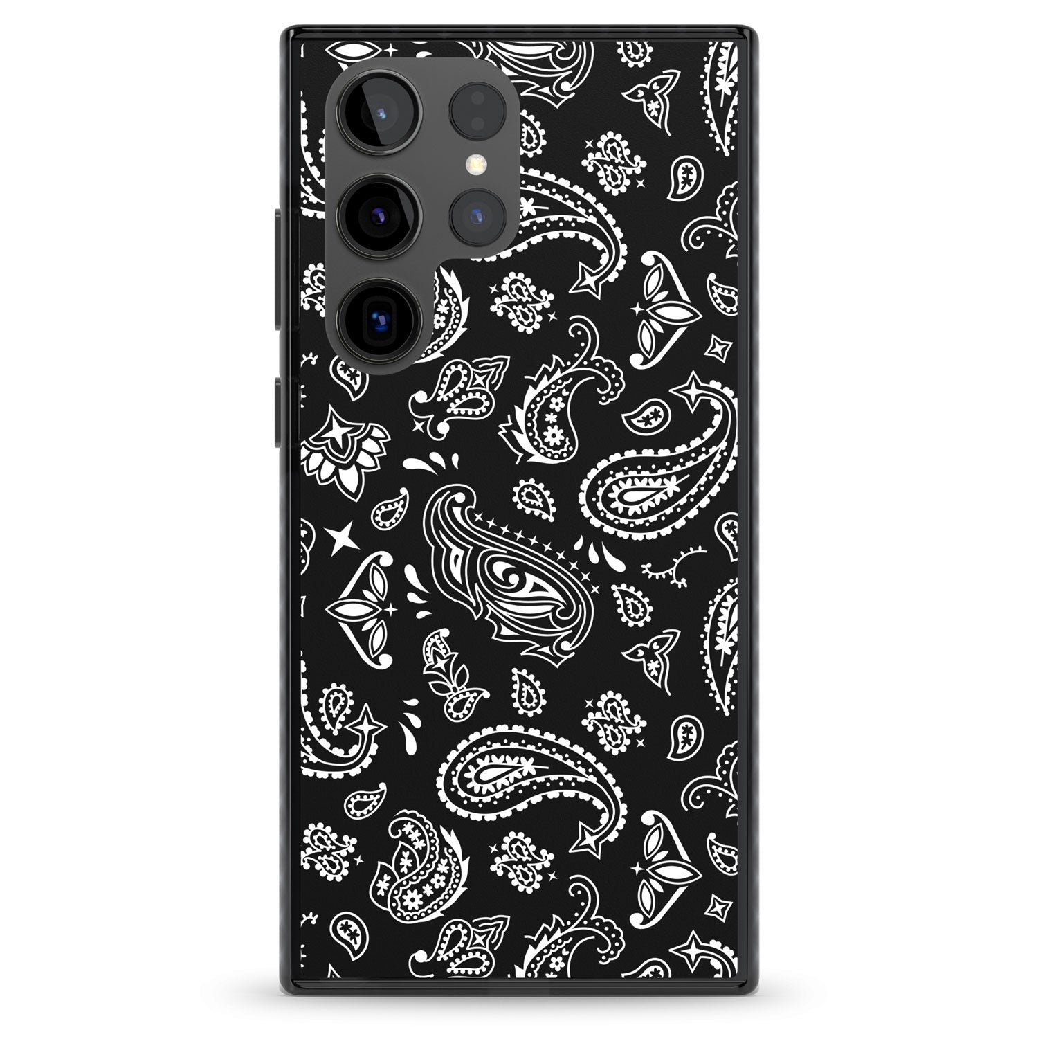 Black Bandana Impact Phone Case for Samsung Galaxy S24 Ultra , Samsung Galaxy S23 Ultra, Samsung Galaxy S22 Ultra
