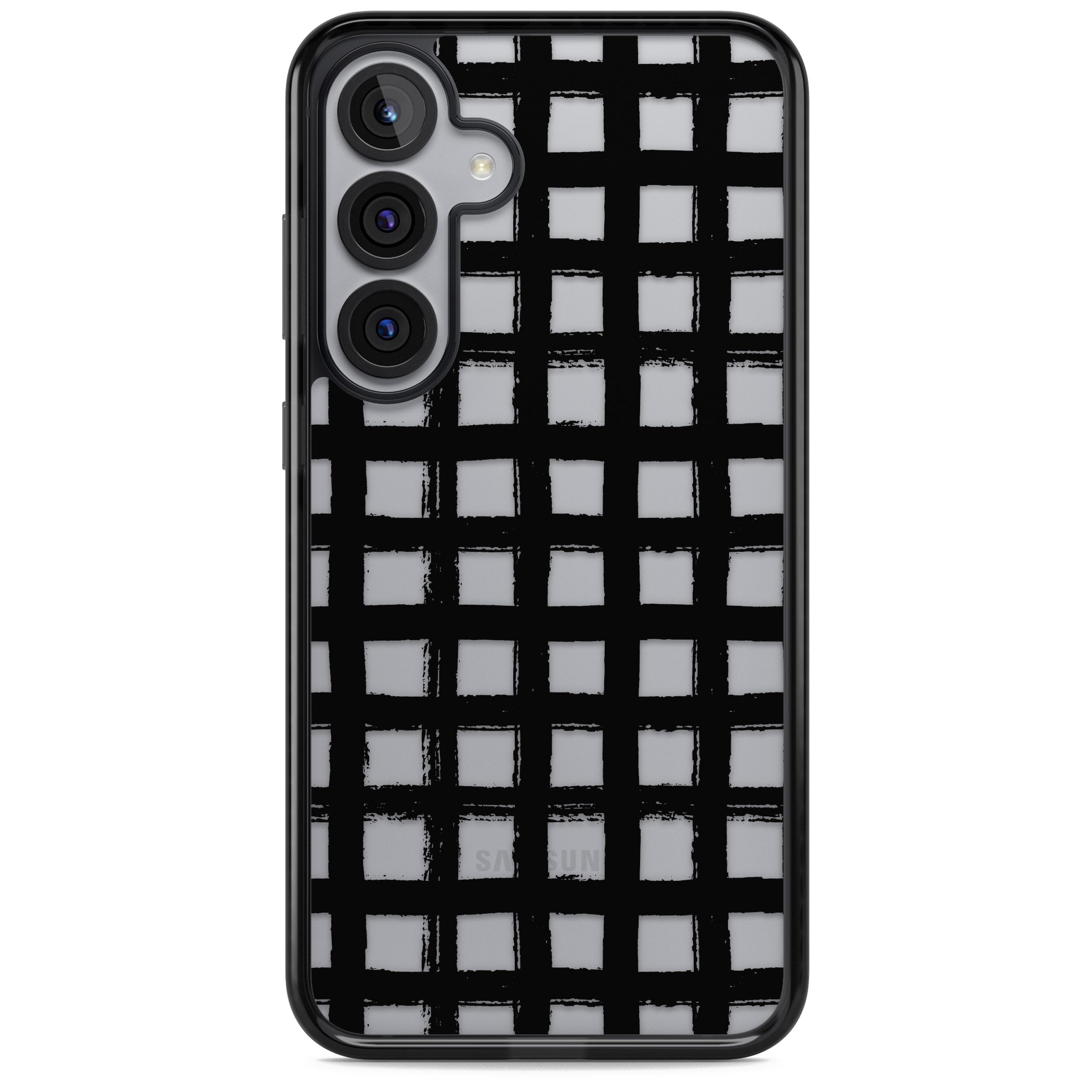 Messy Black Grid Clear