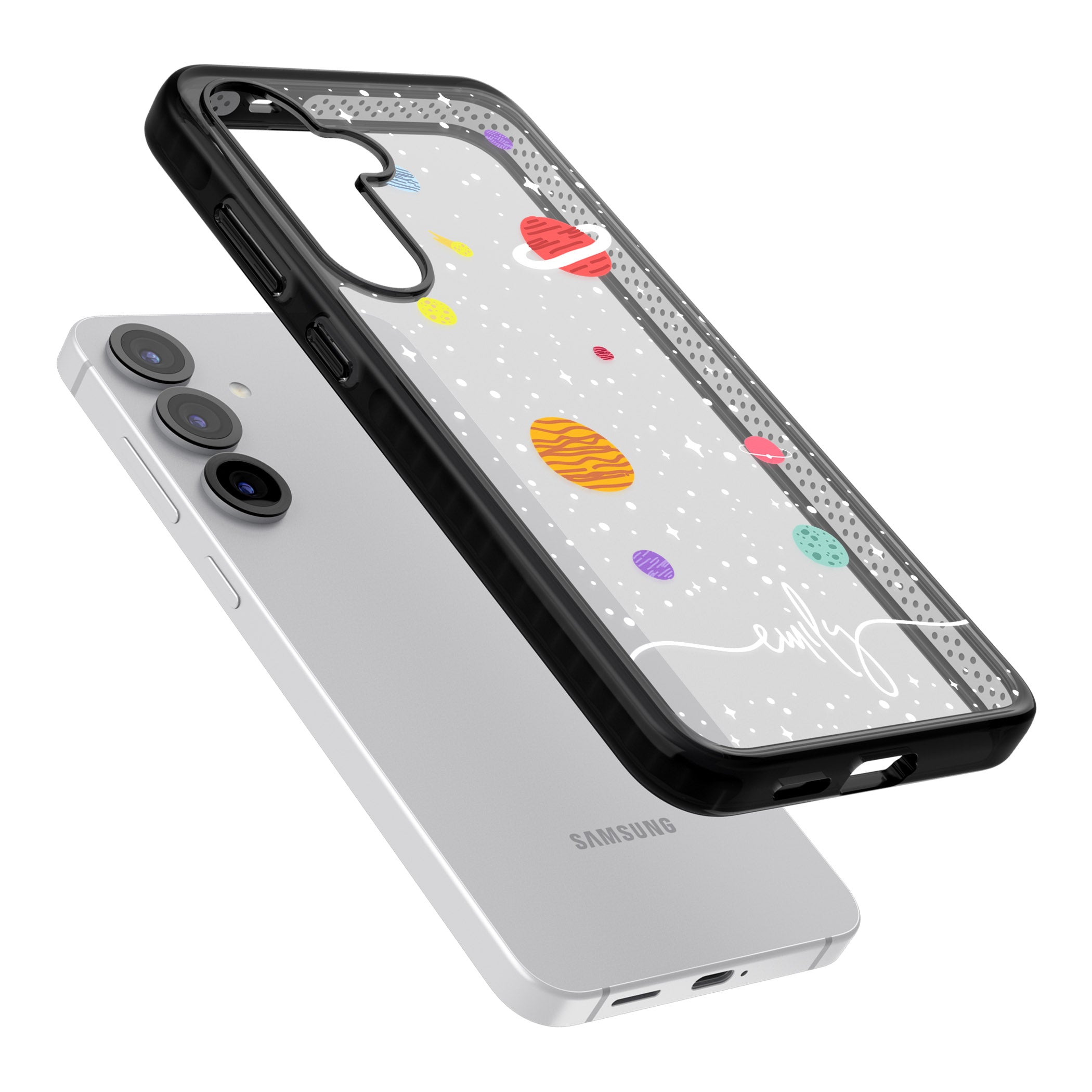 Personalised Cute Cartoon Planet (Clear)