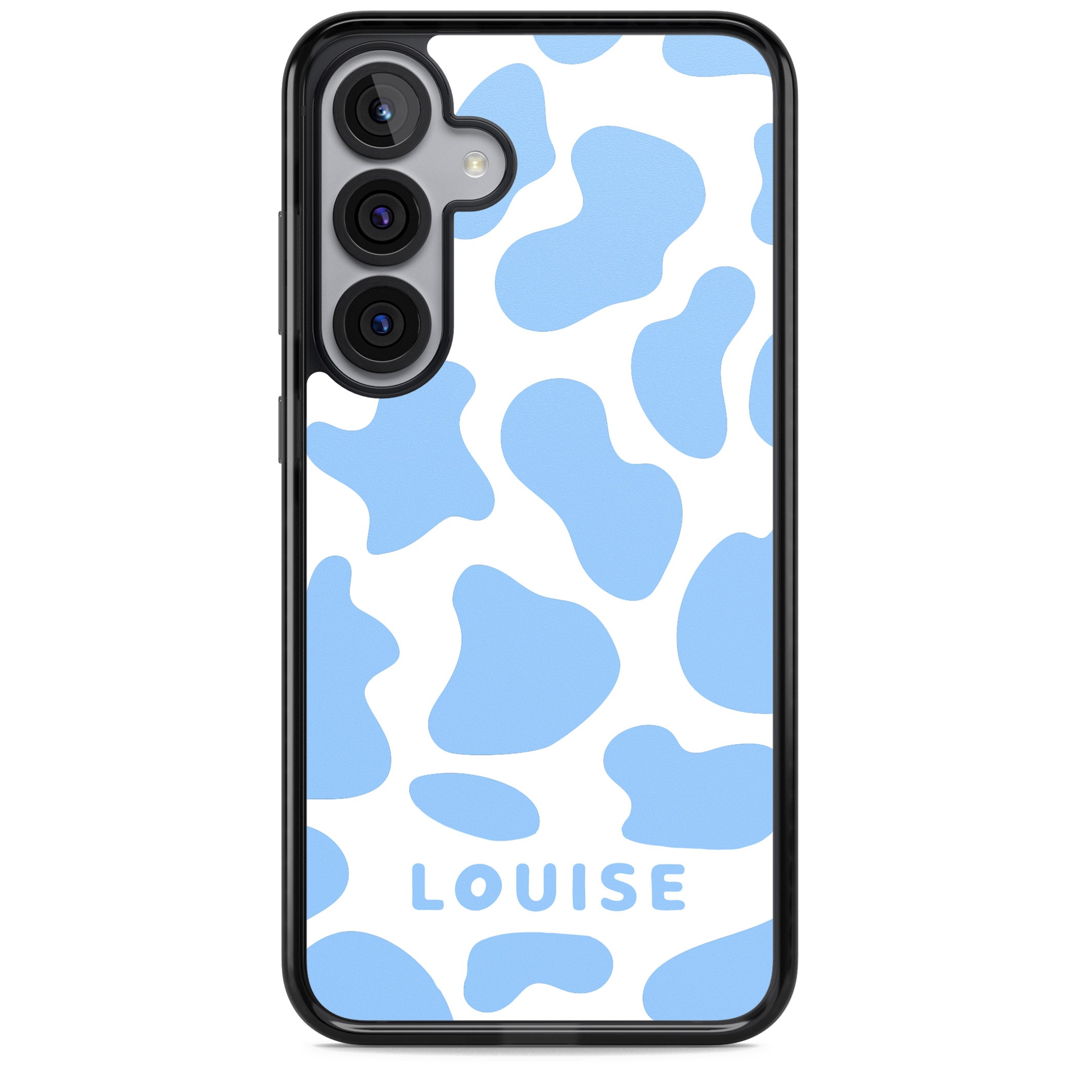 Personalised Blue And White Cow Print