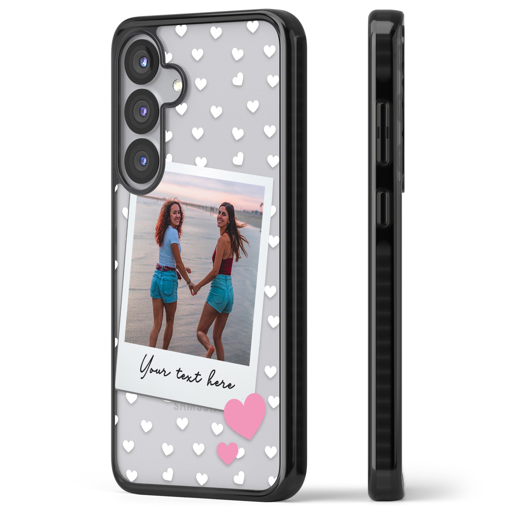 Personalised Hearts Instant Camera Photo