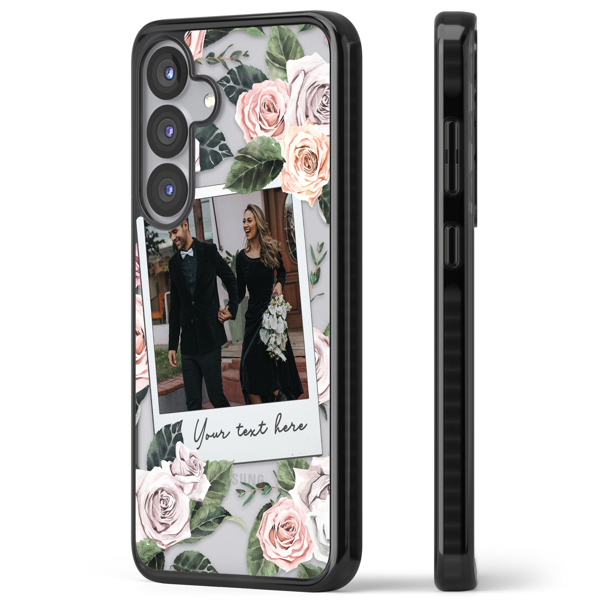 Personalised Floral Instant Camera Photo