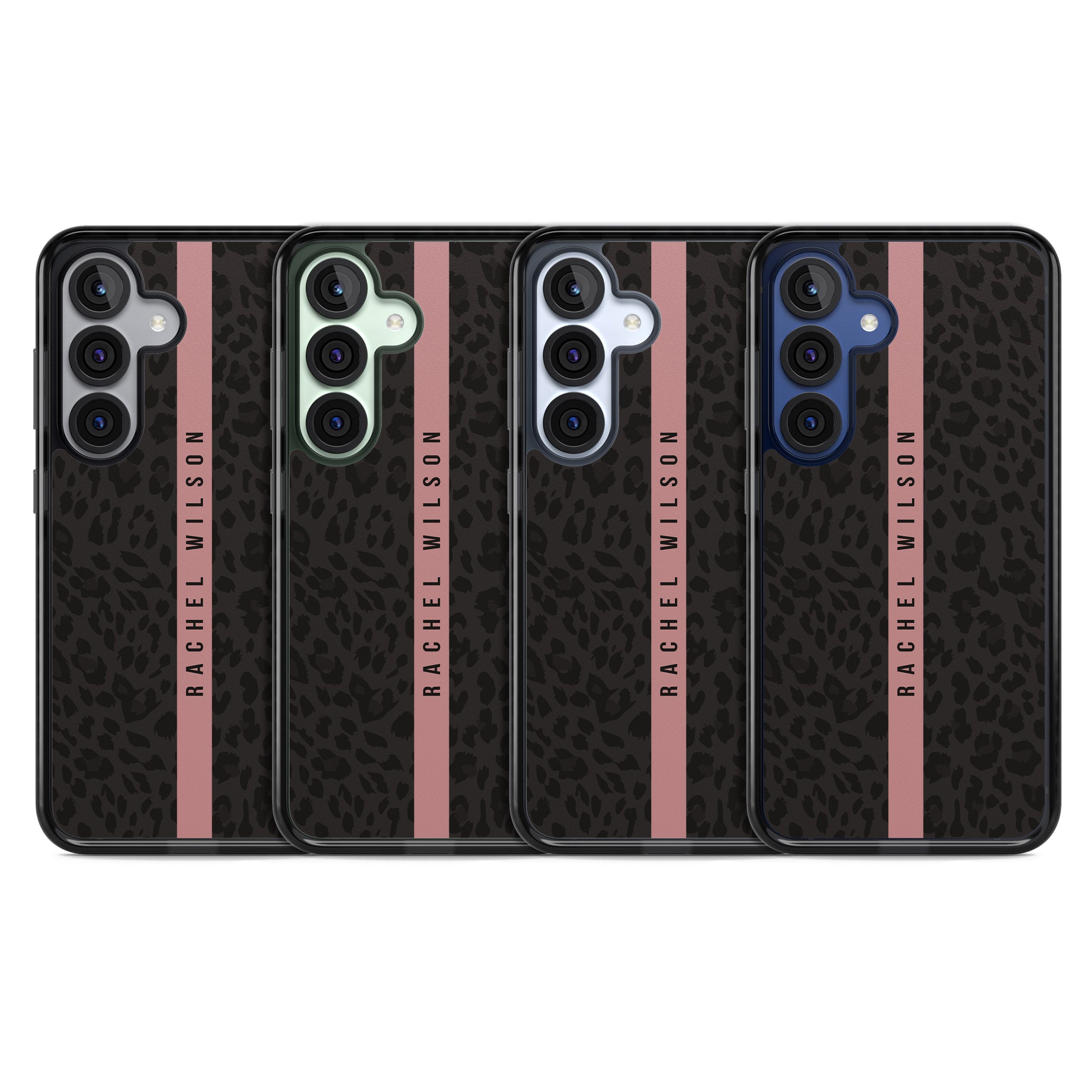 Personalised Pink Stripe Leopard